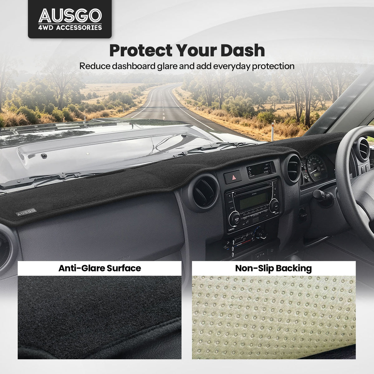 Dash Mat for Toyota LandCruiser 70 76 78 79 Series 2009-2023