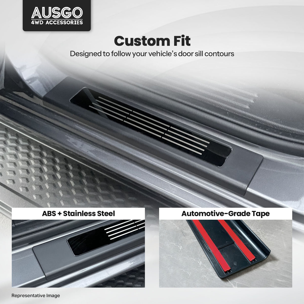ABS Door Sill Protector for Ford Everest 2015-Onwards