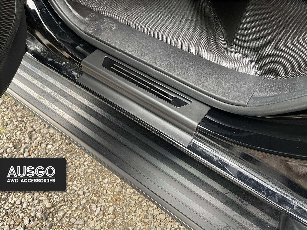 7D Injection Floor Mats + Black Door Sills Protector for Mazda BT-50 BT50 Dual Cab 2020-Onwards