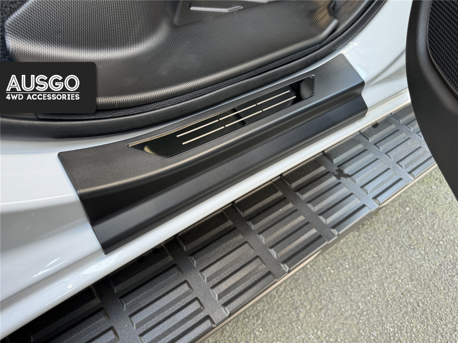 Car Floor Mats + Door Sill Protector for Mitsubishi Triton MV Dual Cab 2024-Onwards