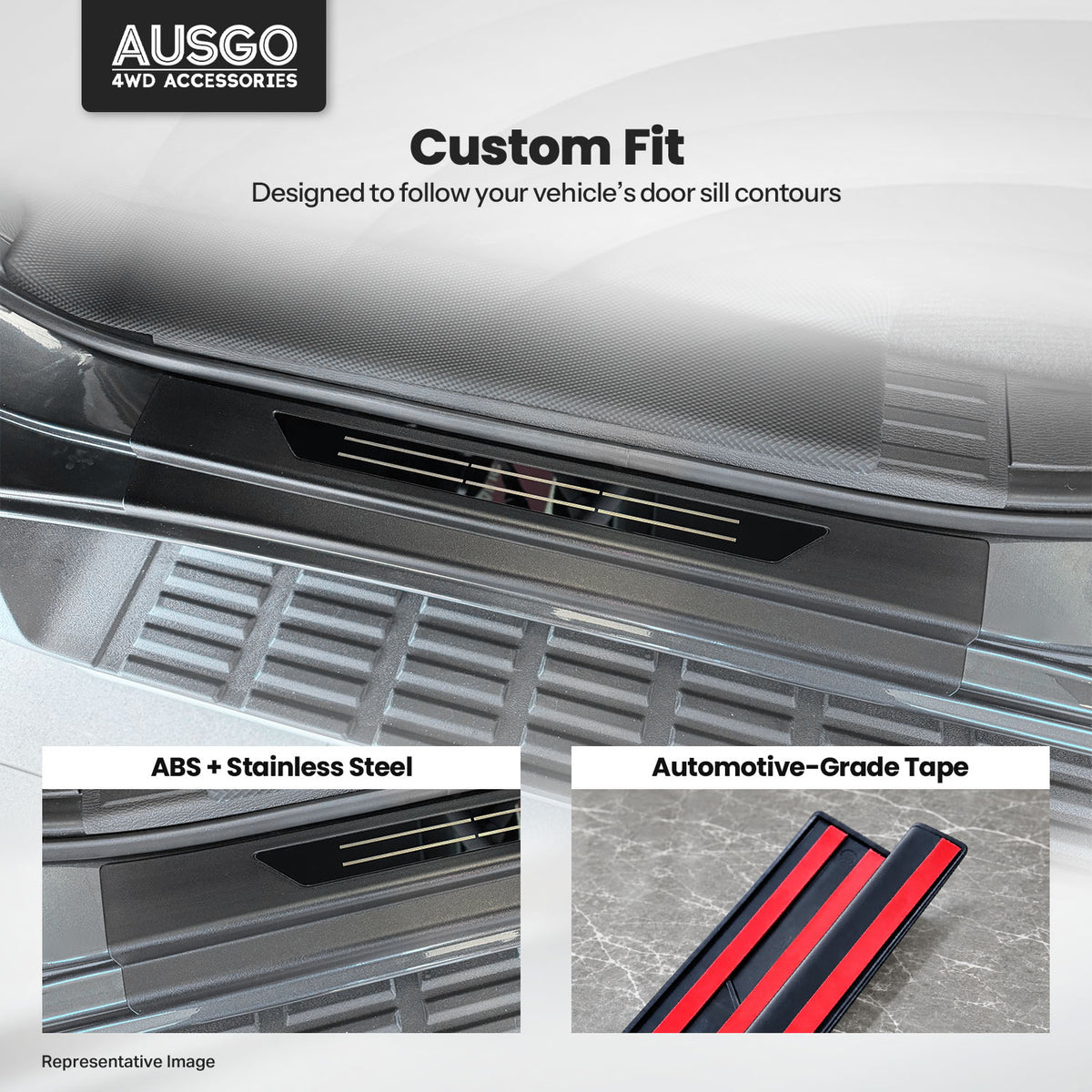 ABS Door Sill Protector for Nissan Navara D27 Dual Cab 2026-Onwards
