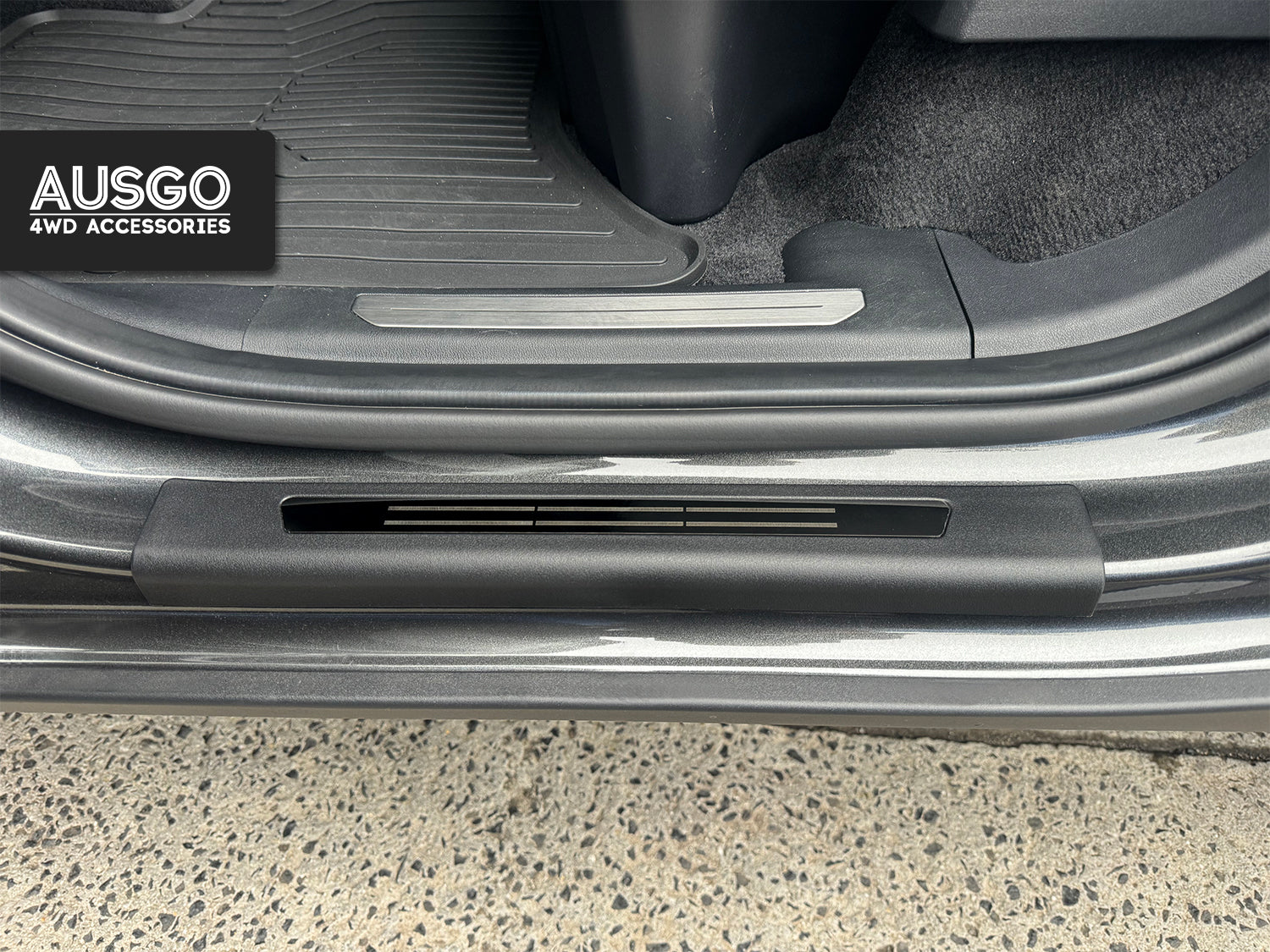 7D Floor Mats + Black Door Sill Protector for KIA Tasman 2025-Onwards