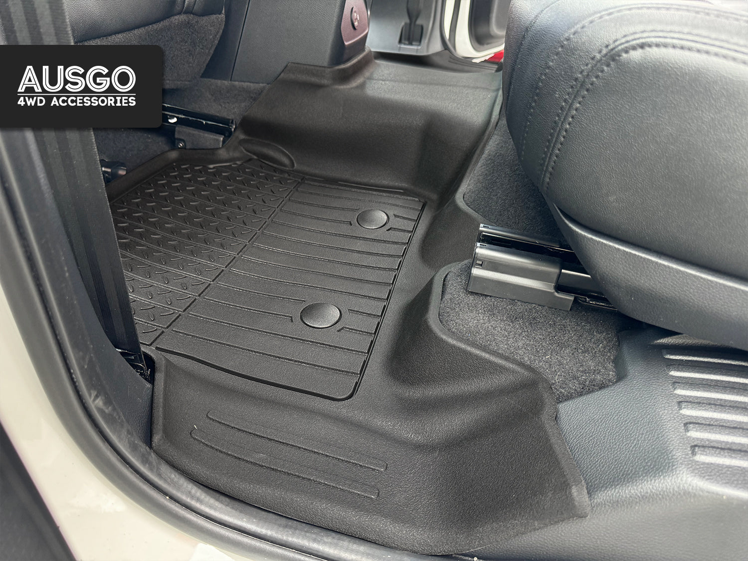 7D Injection Floor Mats + Black Door Sill Protector for Ford Everest Next-Gen 2022-Onwards