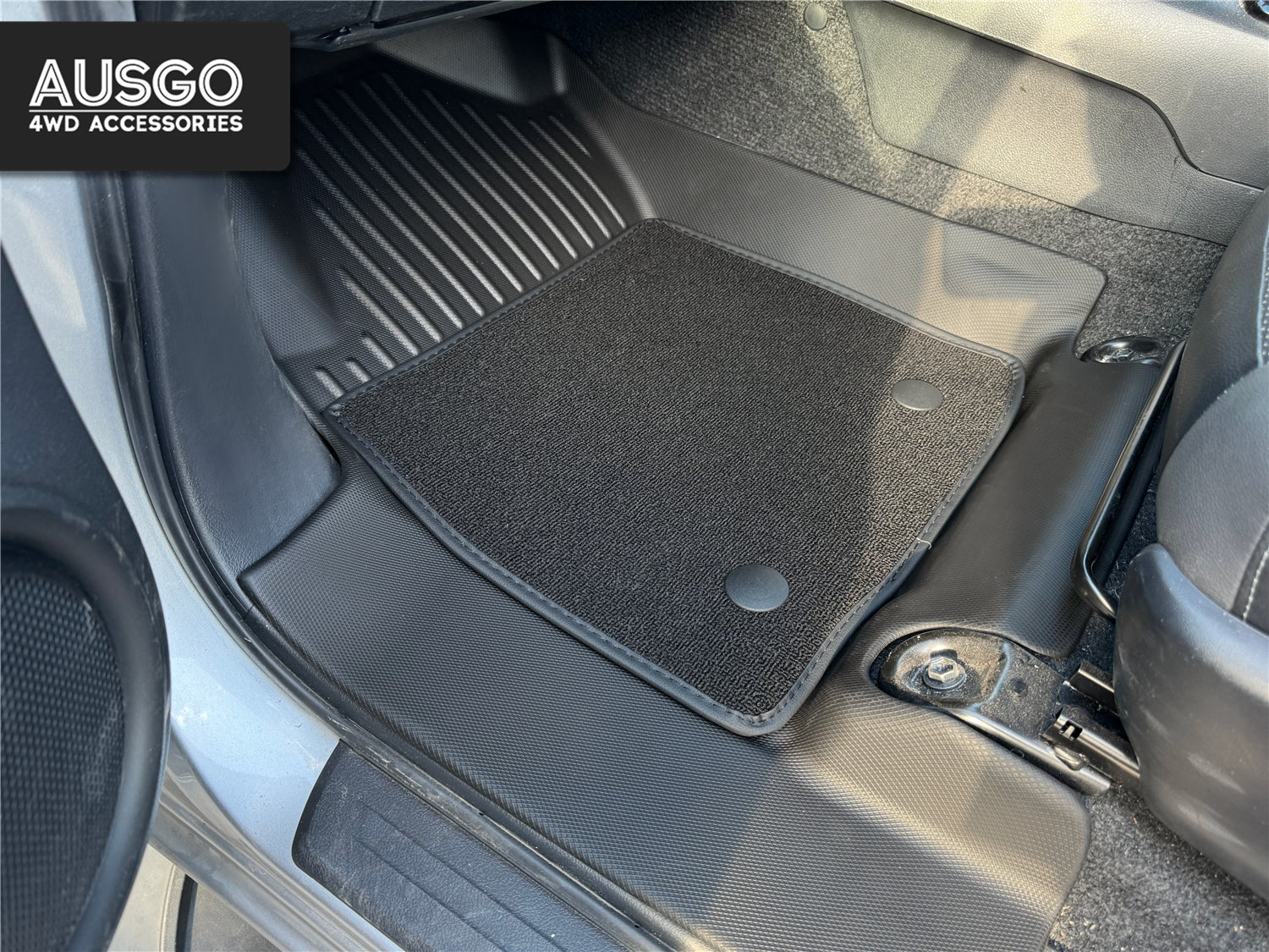 Double-Layer Car Floor Mats for Toyota Hilux Dual Cab 2025-Onwards Auto Trans