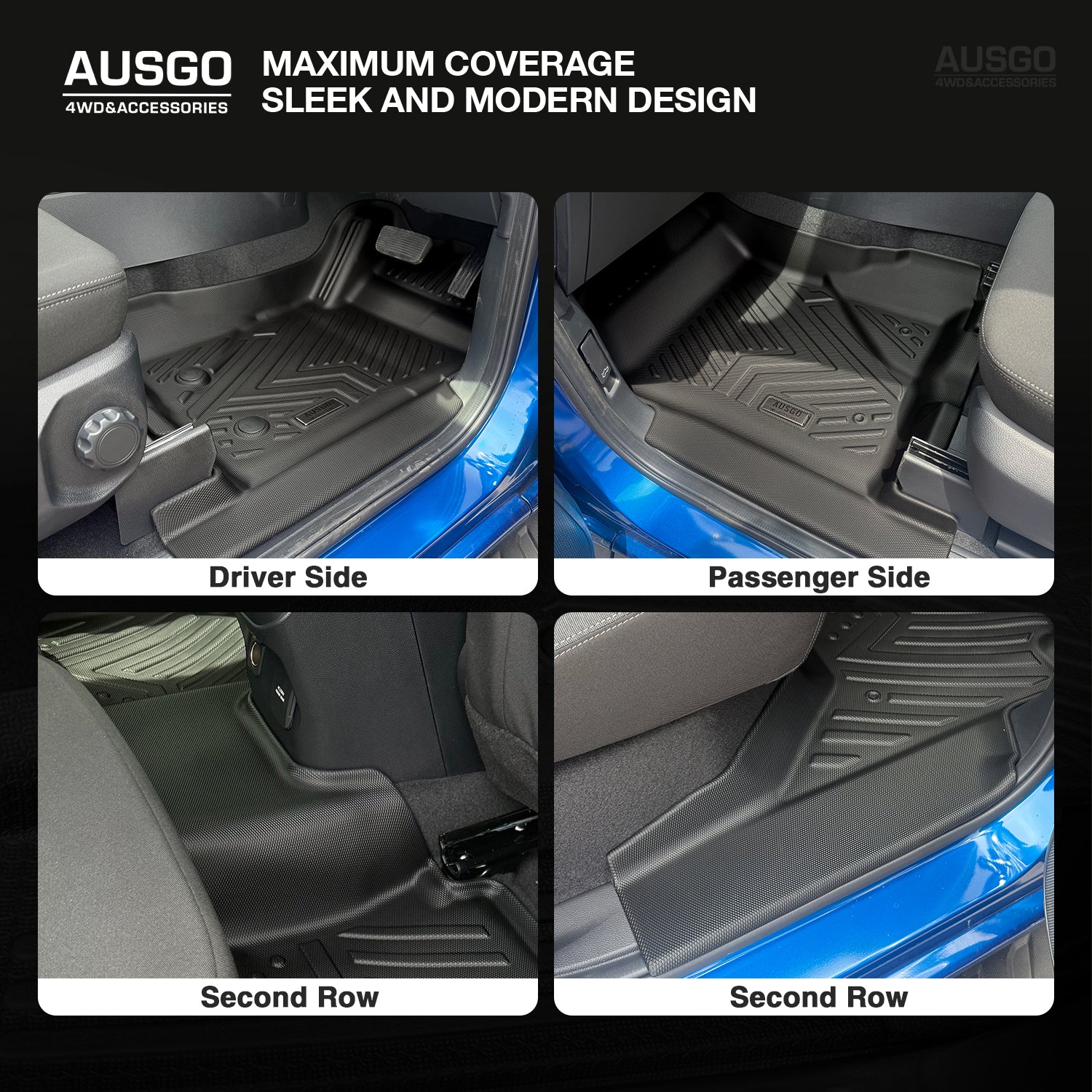 5D Car Floor Mats for Volkswagen Amarok NF Dual Cab 2023-Onwards