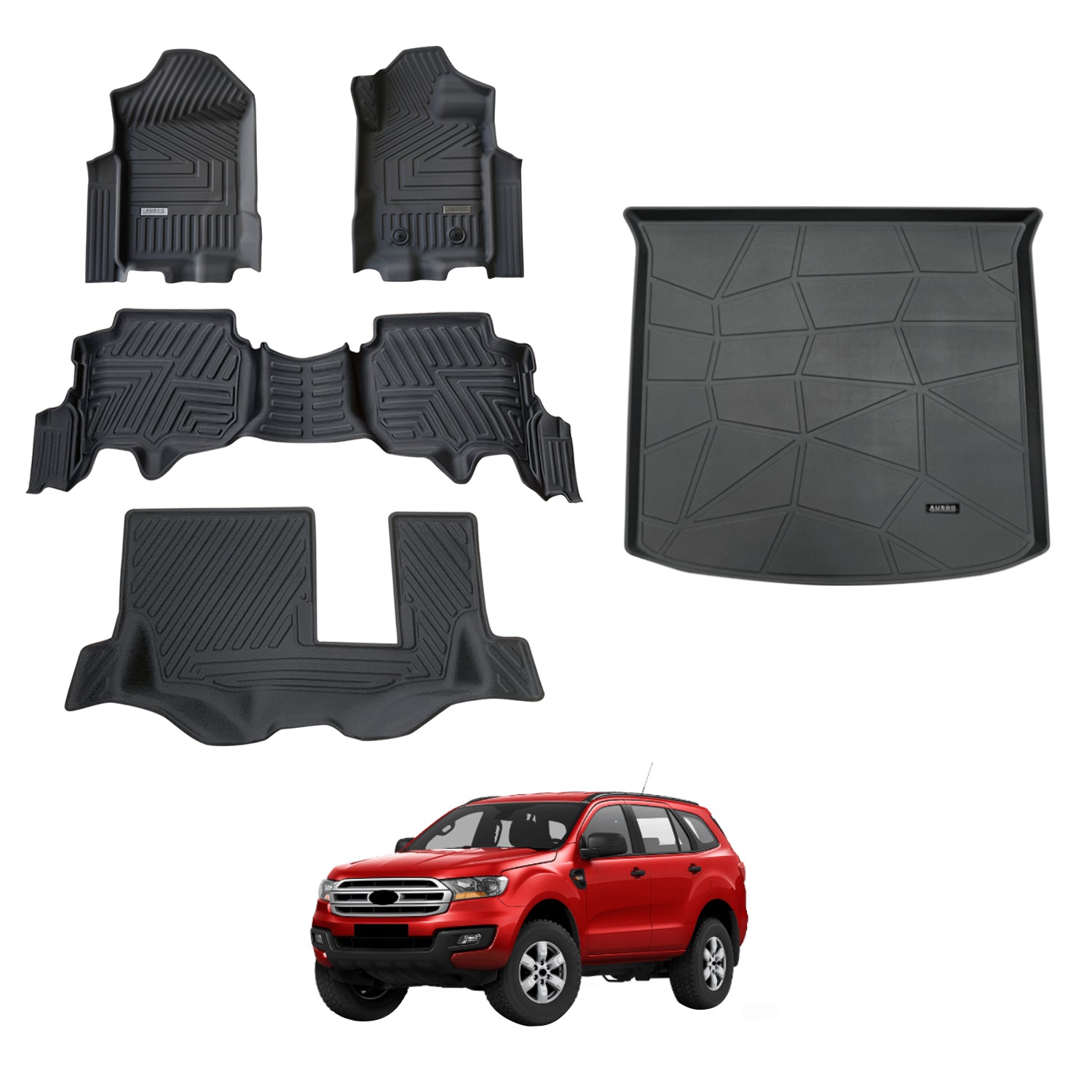 5D Car Floor Mats for Ford Everest UA Series 2015-2022