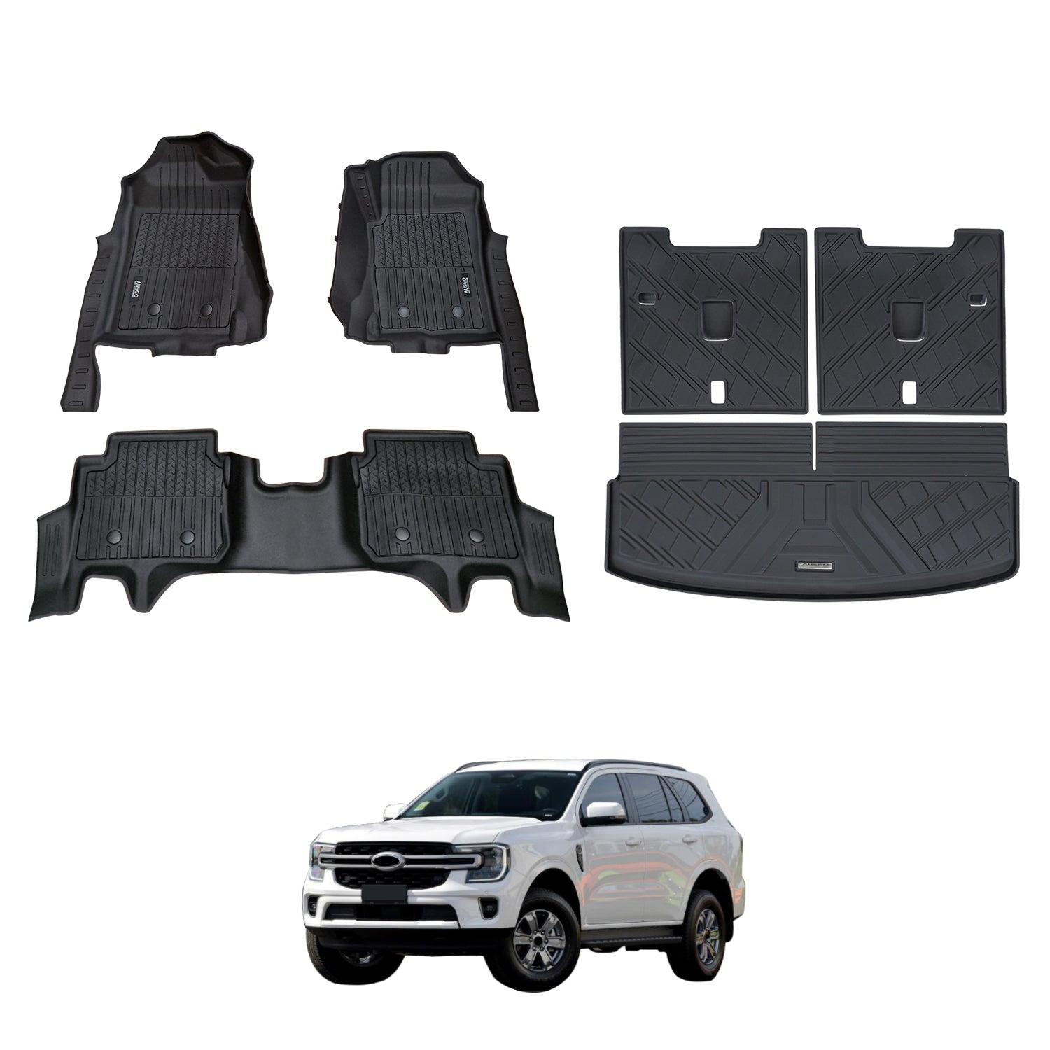 7D Injection Floor Mats for Ford Everest Next-Gen 2022-Onwards