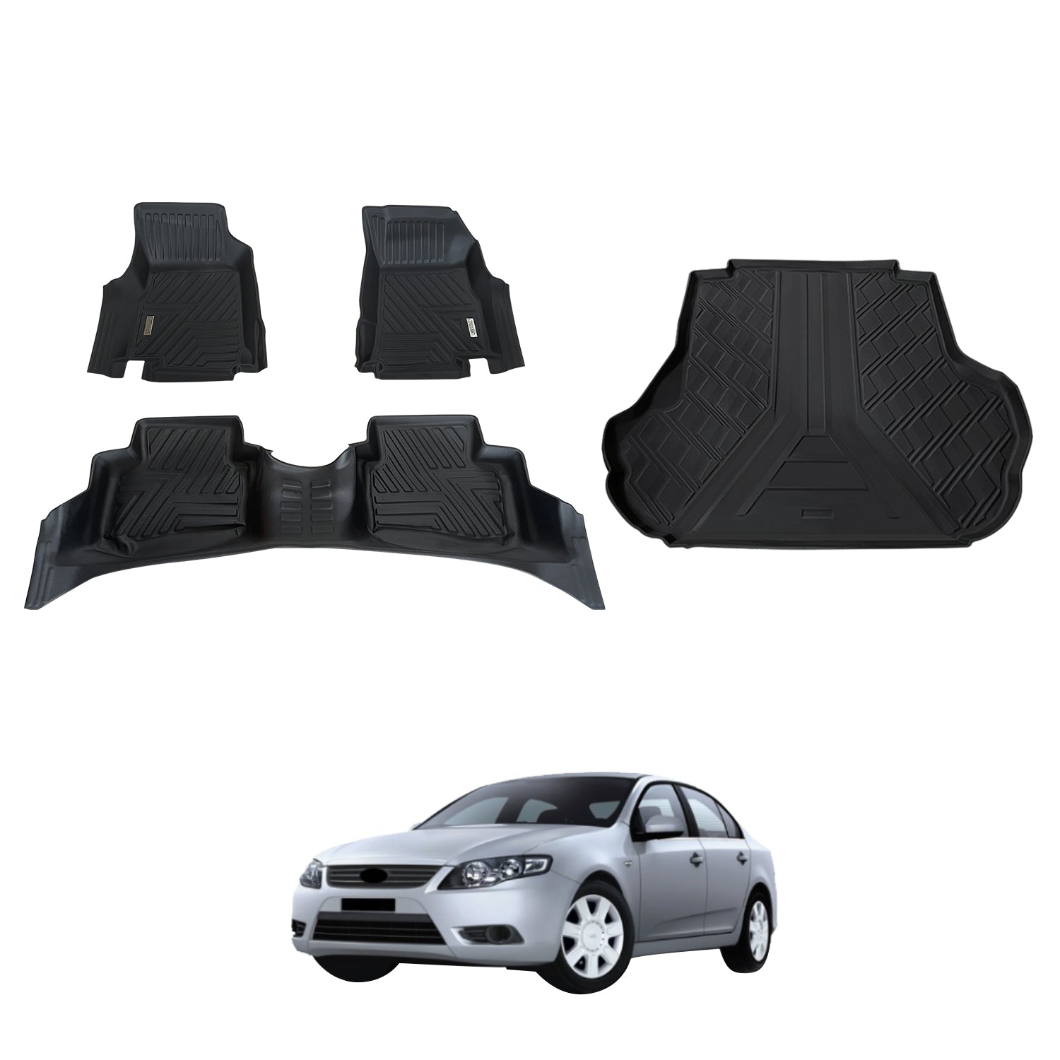 5D Car Floor Mats + Cargo Mat for Ford Falcon FG ecoLPi Series 2008-2014