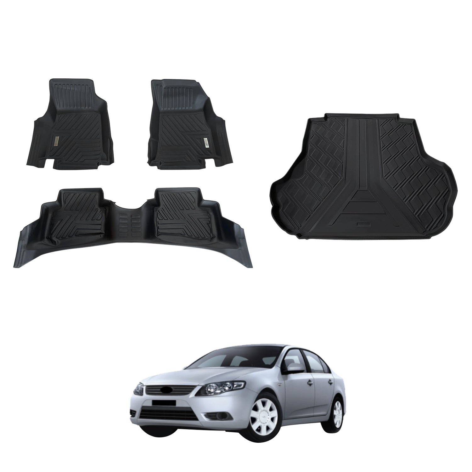 5D Car Floor Mats + Cargo Mat for Ford Falcon FG ecoLPi Series 2008-2014