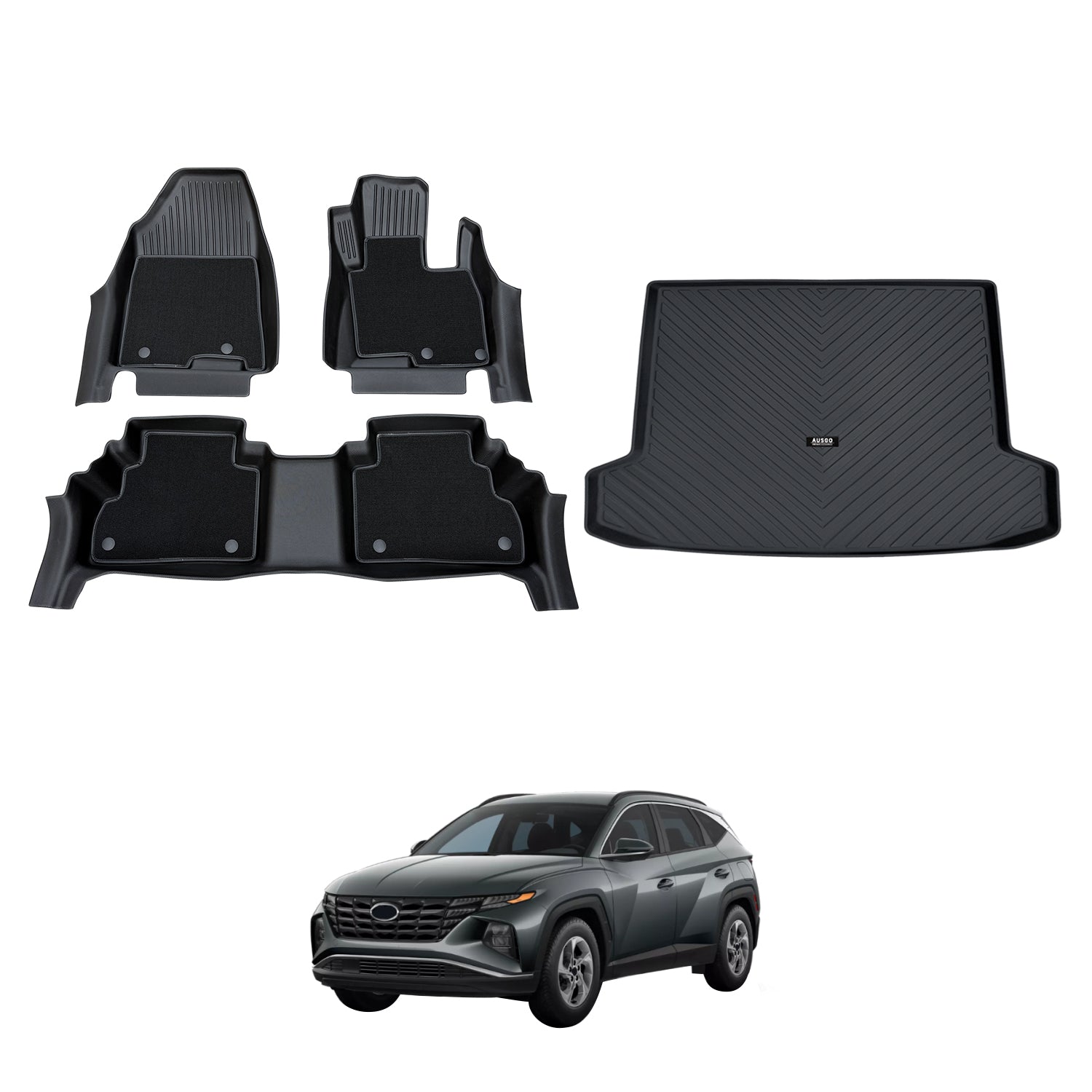 Double-Layer Car Floor Mats for Hyundai Tucson 2021-Onwards