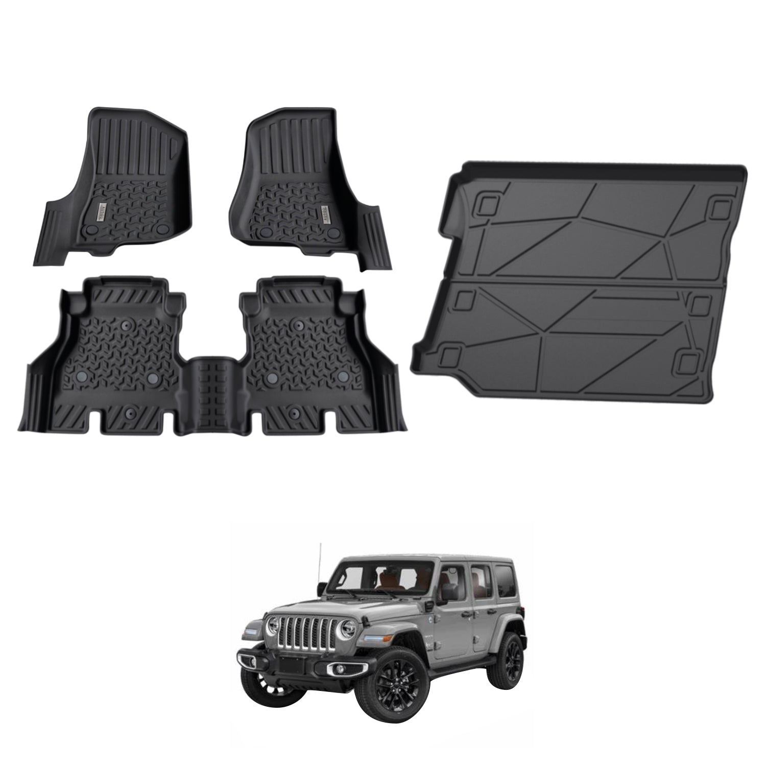 5D Car Floor Mats for Jeep Wrangler JL Series 4Door 2018-Onwards