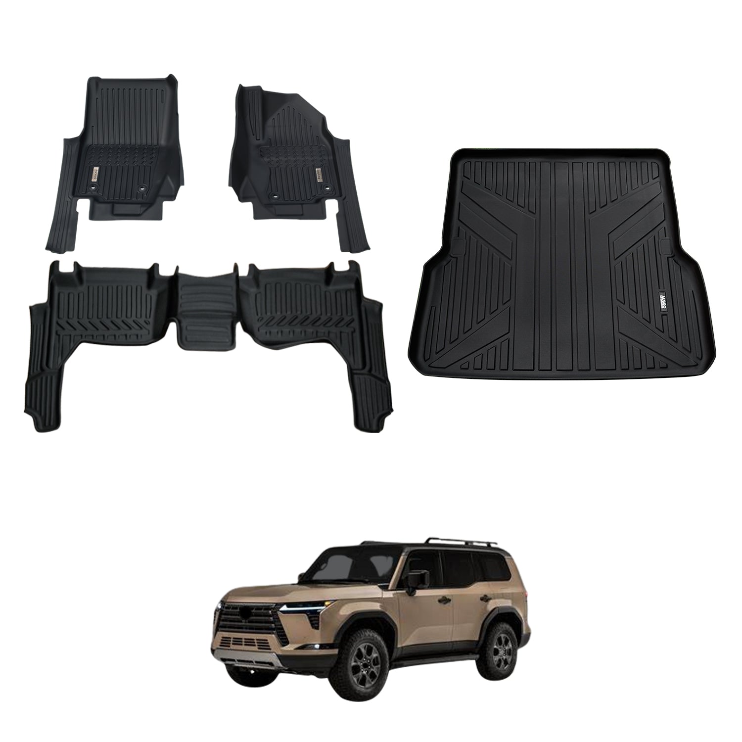 7D Car Floor Mats for Lexus GX550 2024-Onwards