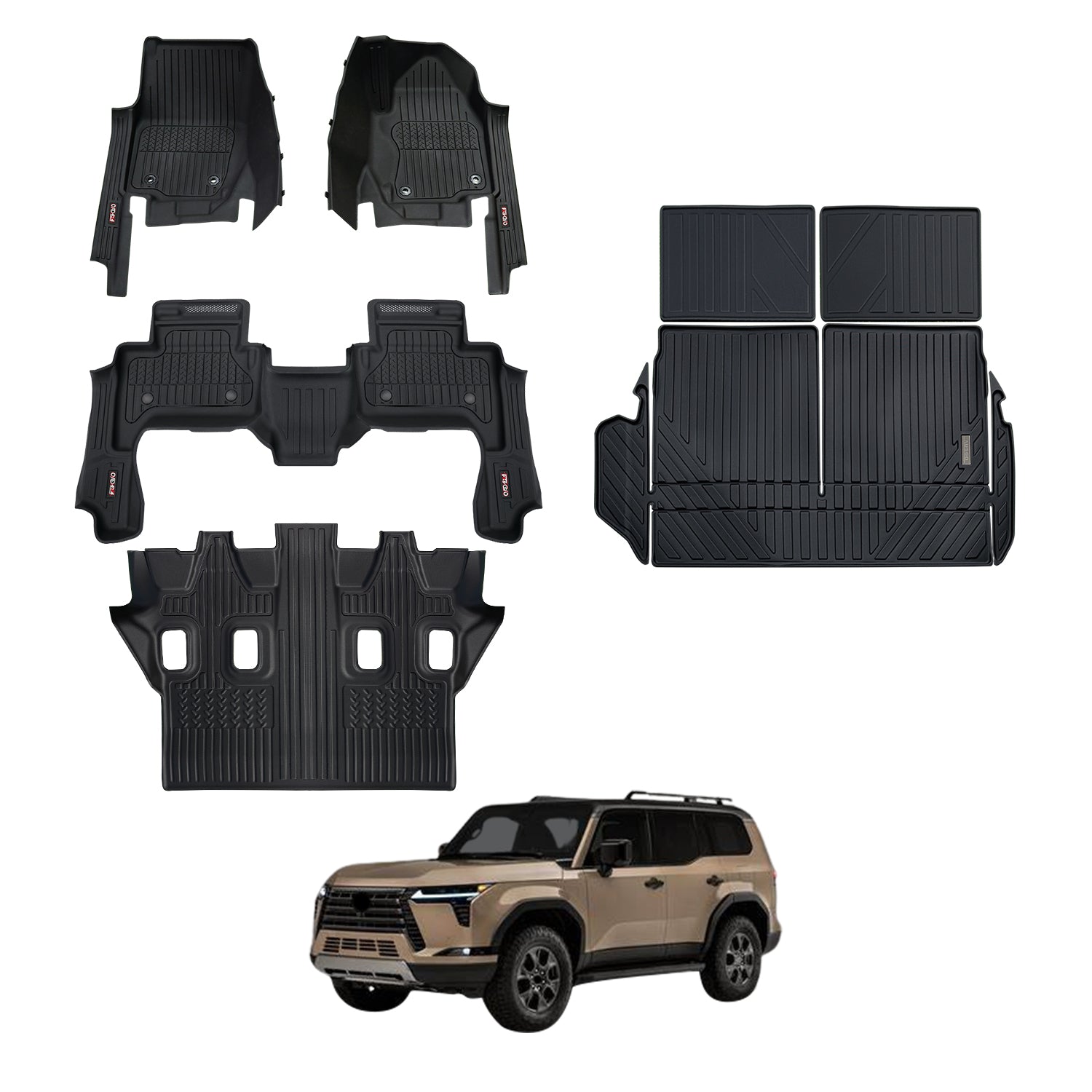 7D Injection Floor Mats for Lexus GX550 2024-Onwards