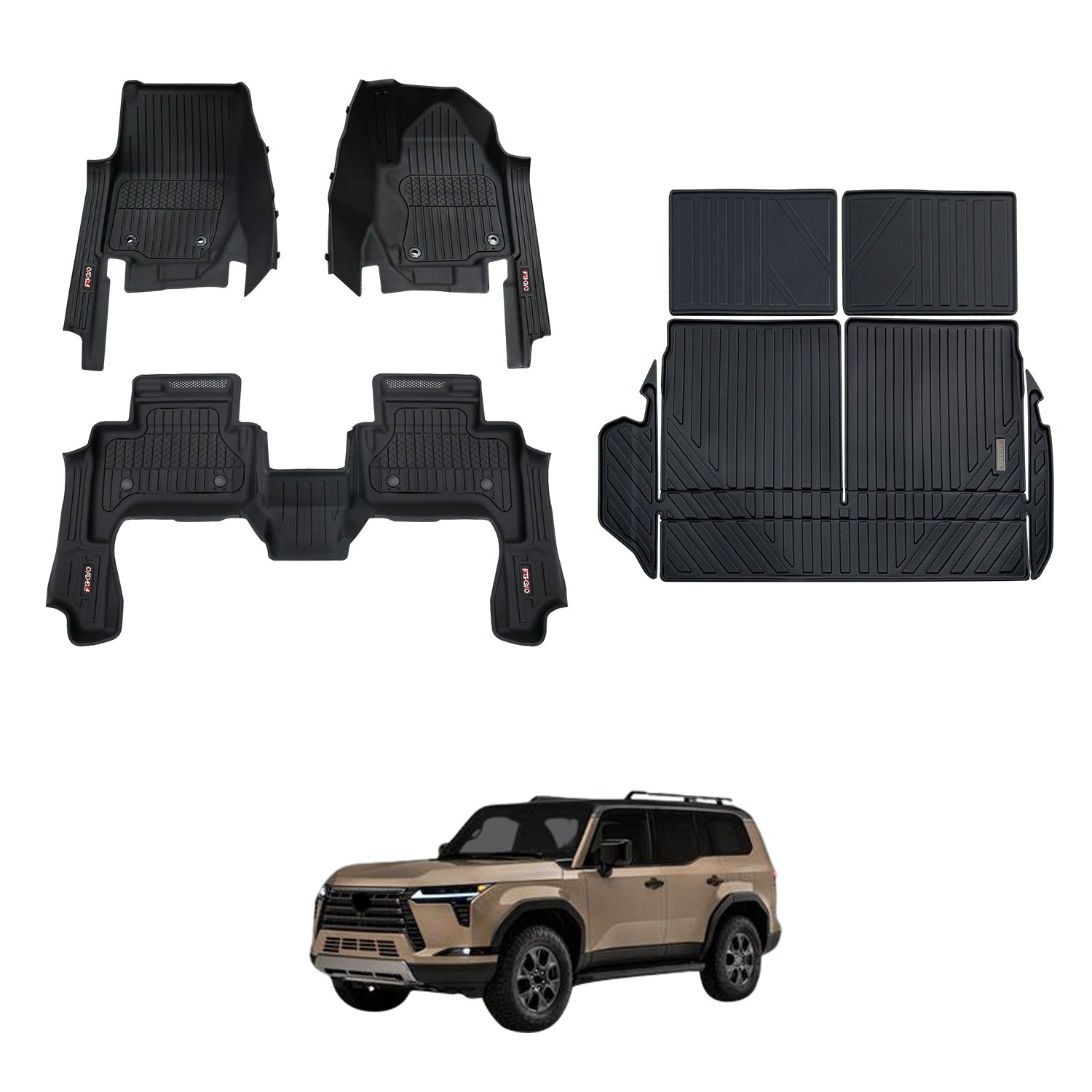 7D Injection Floor Mats for Lexus GX550 2024-Onwards