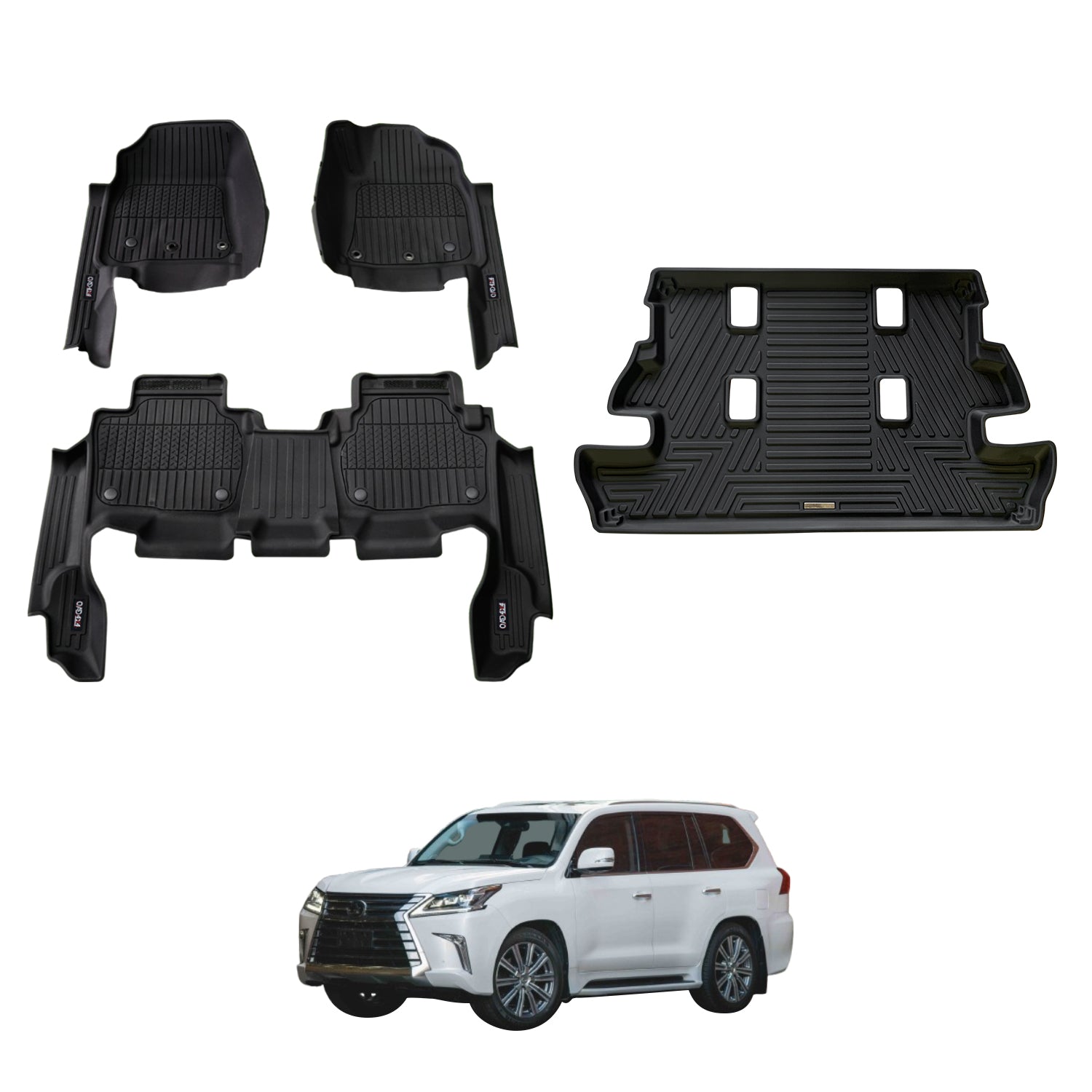 7D Injection Floor Mats for Lexus LX570 LX Series 2013-2021