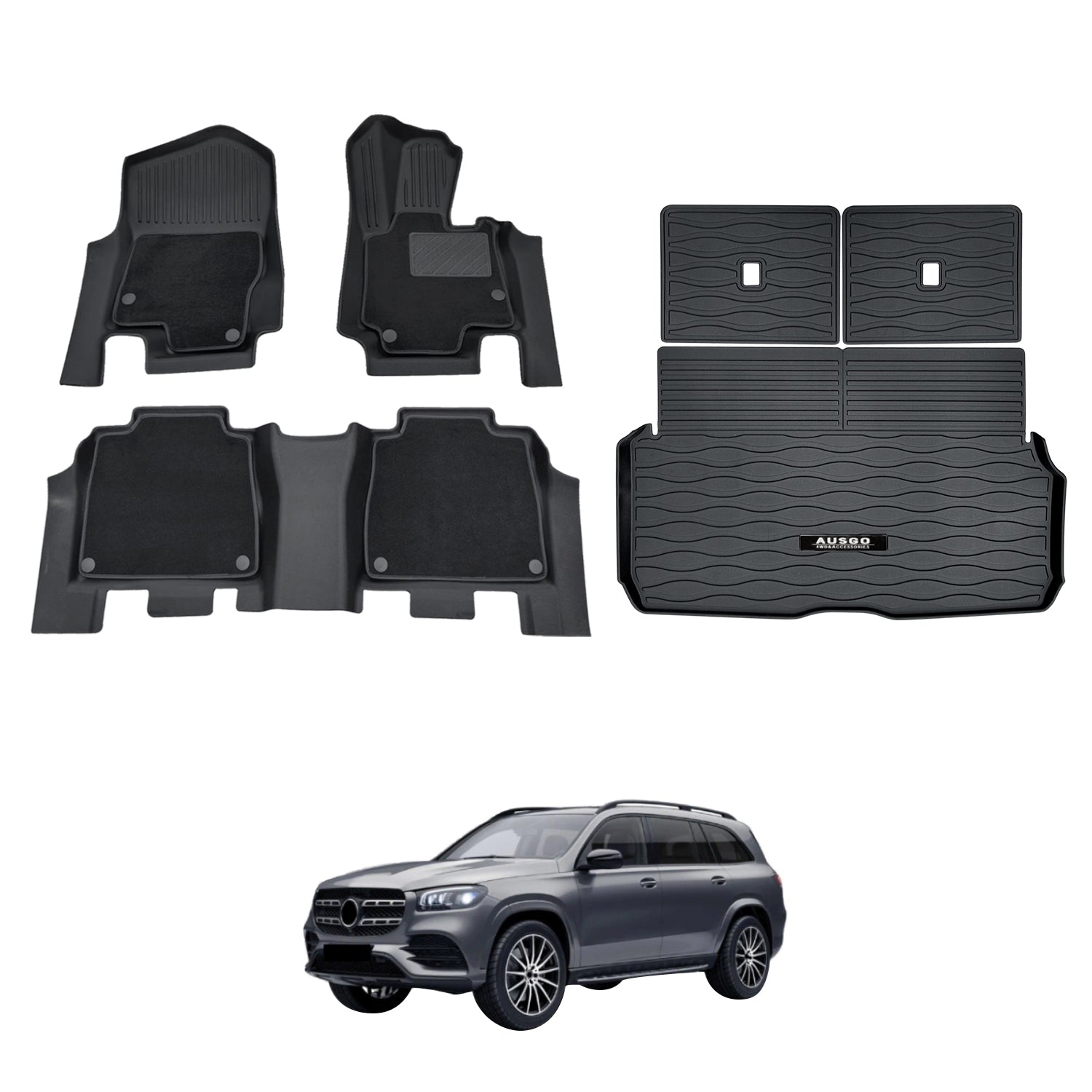 Double-Layer Car Floor Mats for Mercedes-Benz GLS-Class GLS Class X167 2019-Onwards