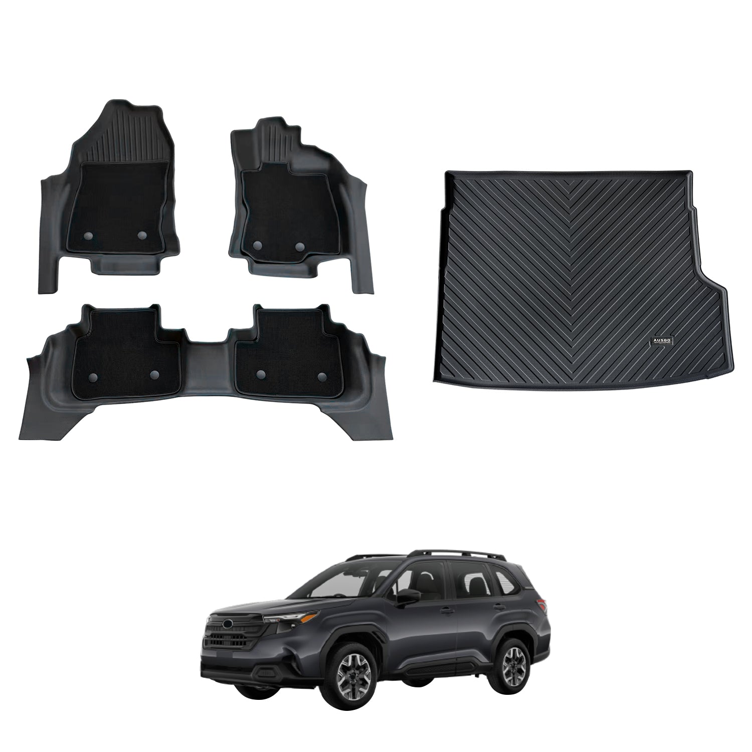 Double-Layer Car Floor Mats for Subaru Forester 2025-Onwards