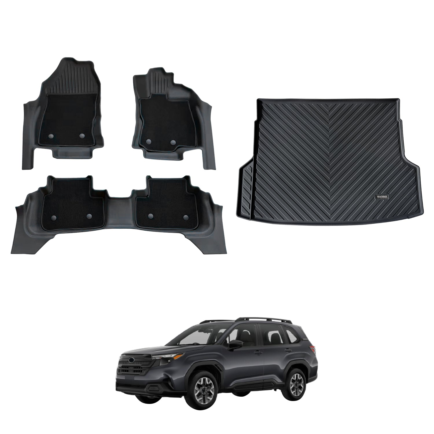 Double-Layer Car Floor Mats for Subaru Forester 2025-Onwards