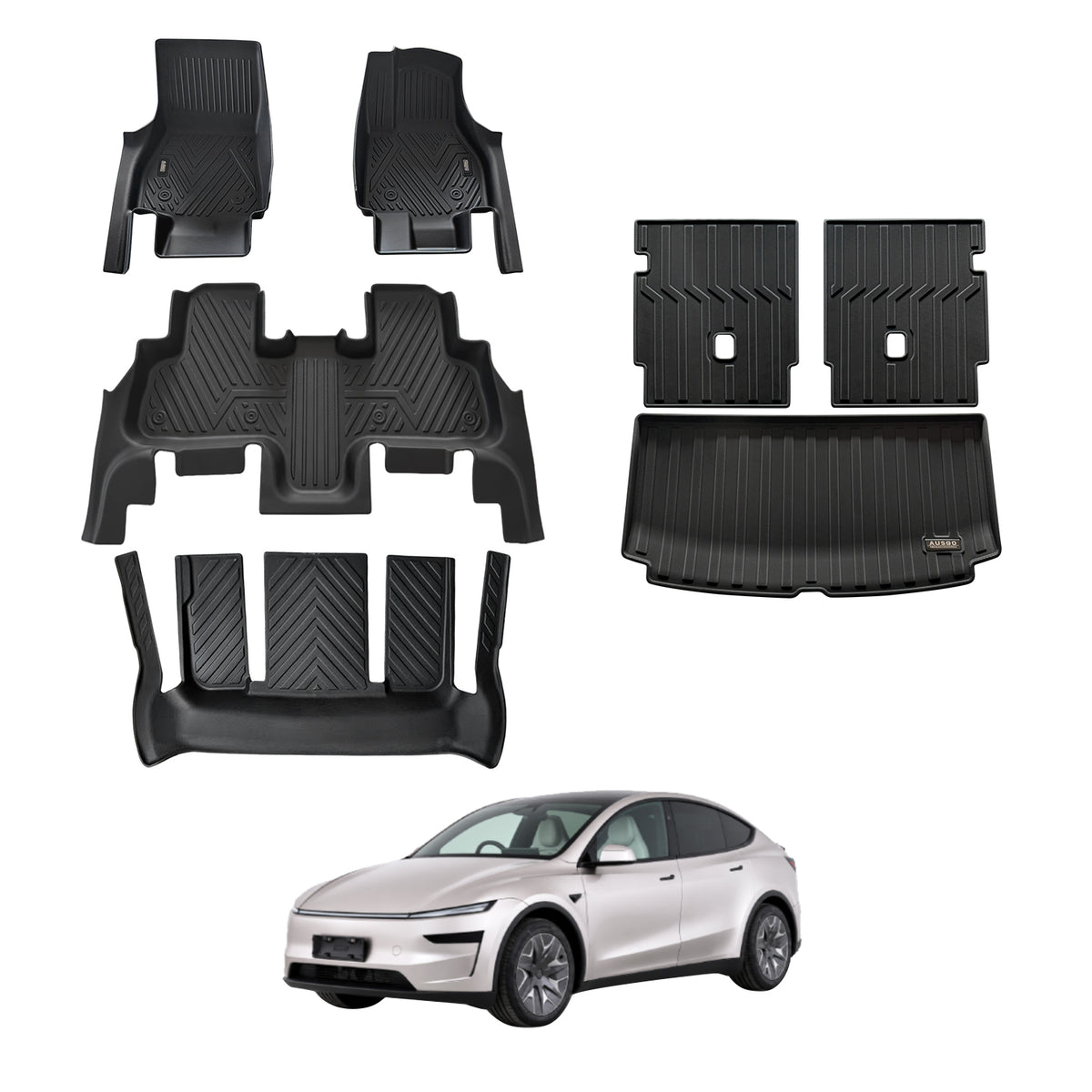 PRE-ORDER 5D Car Floor Mats for Tesla Model Y L 6-Seat 2026-Onwards