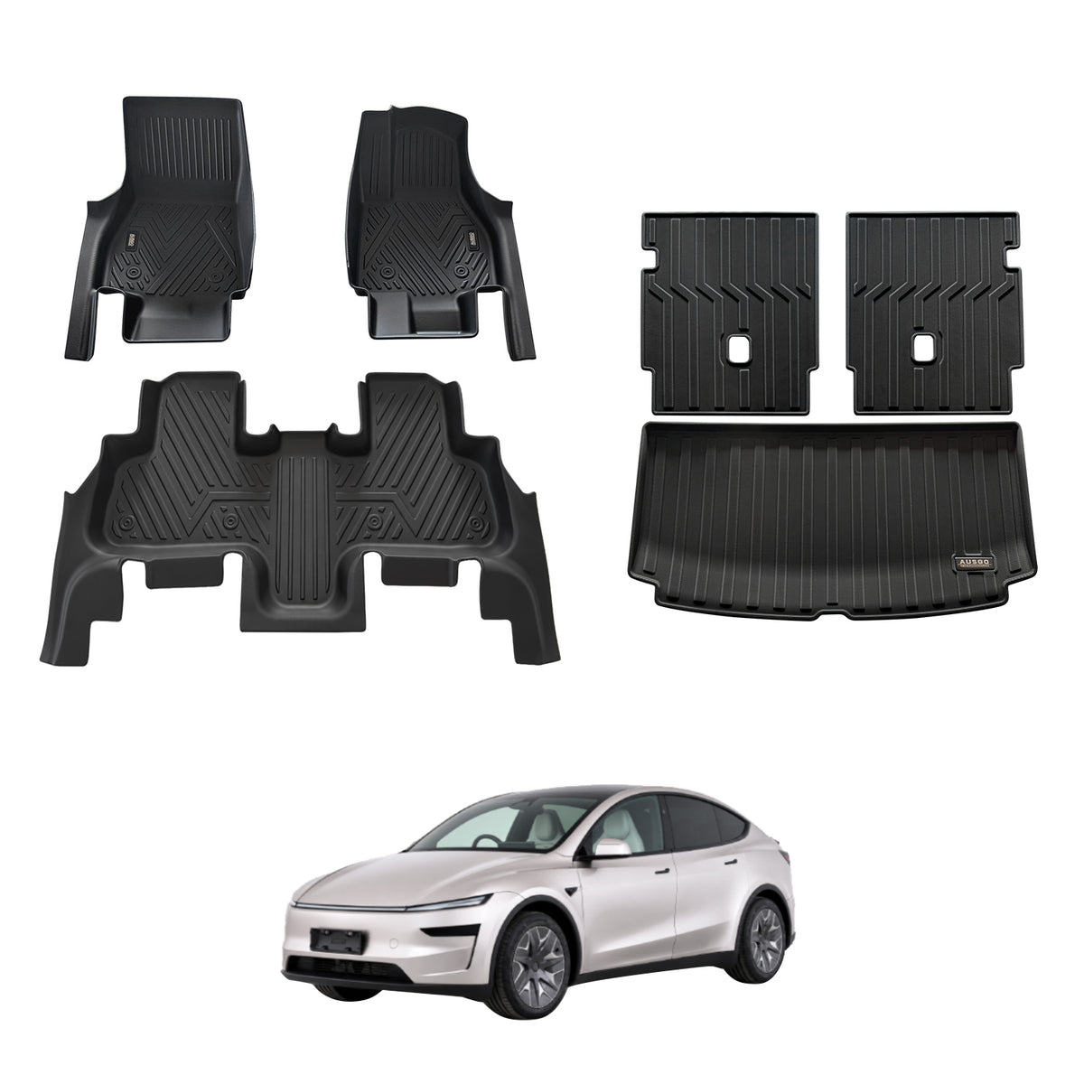 PRE-ORDER 5D Car Floor Mats for Tesla Model Y L 6-Seat 2026-Onwards