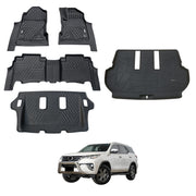 5D Car Floor Mats for Toyota Fortuner Auto Transmission 2015-Onwards