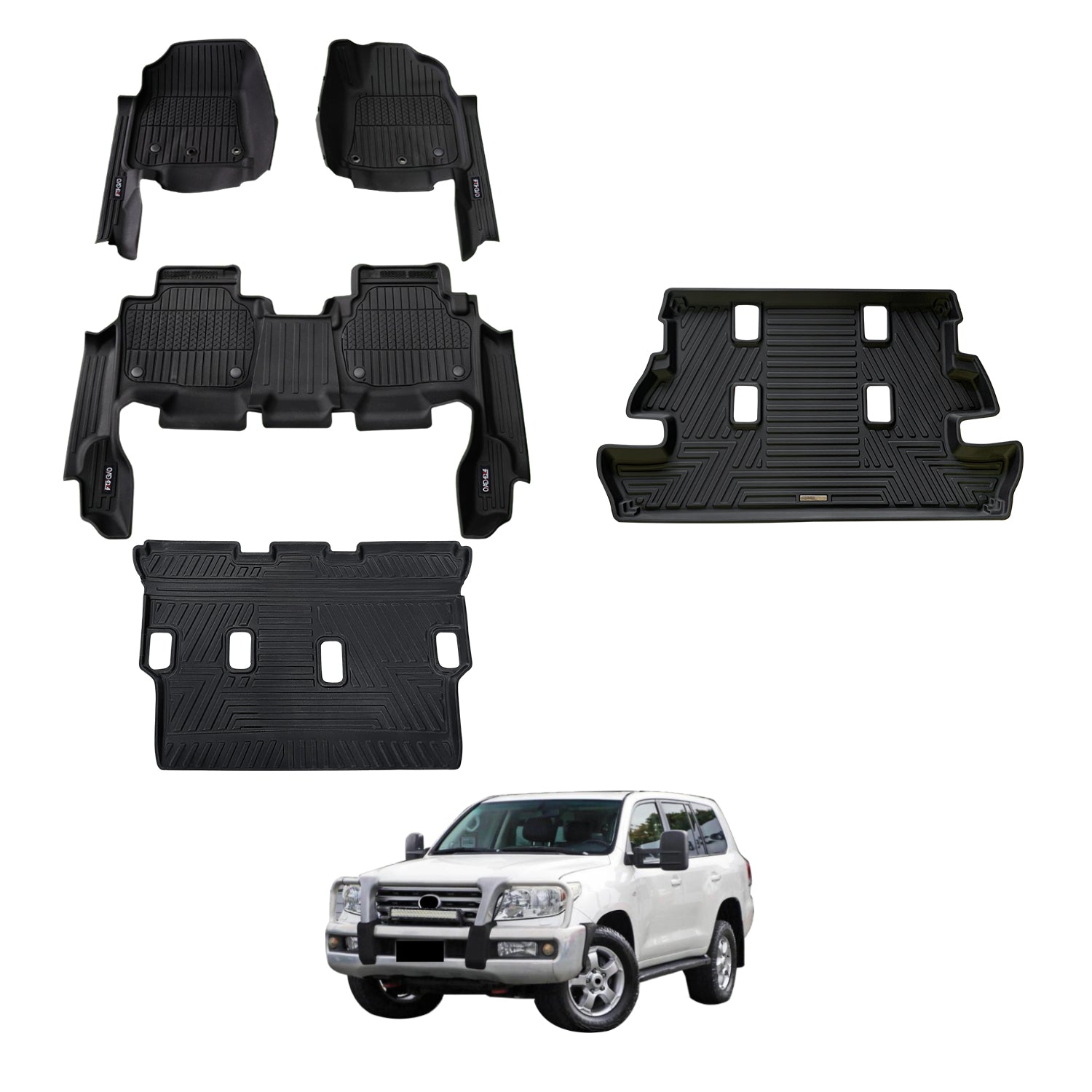 7D Injection Floor Mats for Toyota Land Cruiser 200 Series 2007-2012