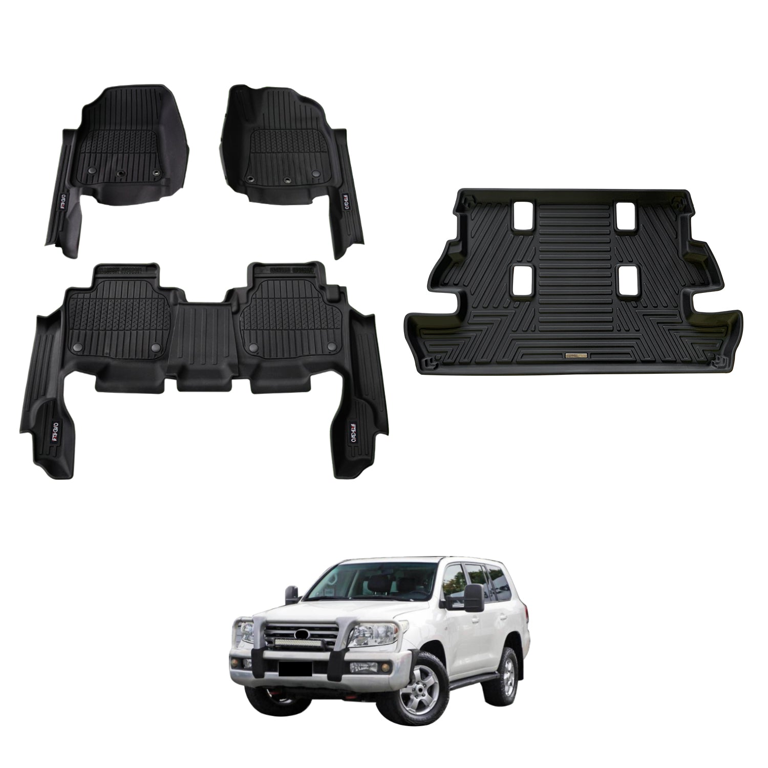 7D Injection Floor Mats for Toyota Land Cruiser 200 Series 2007-2012