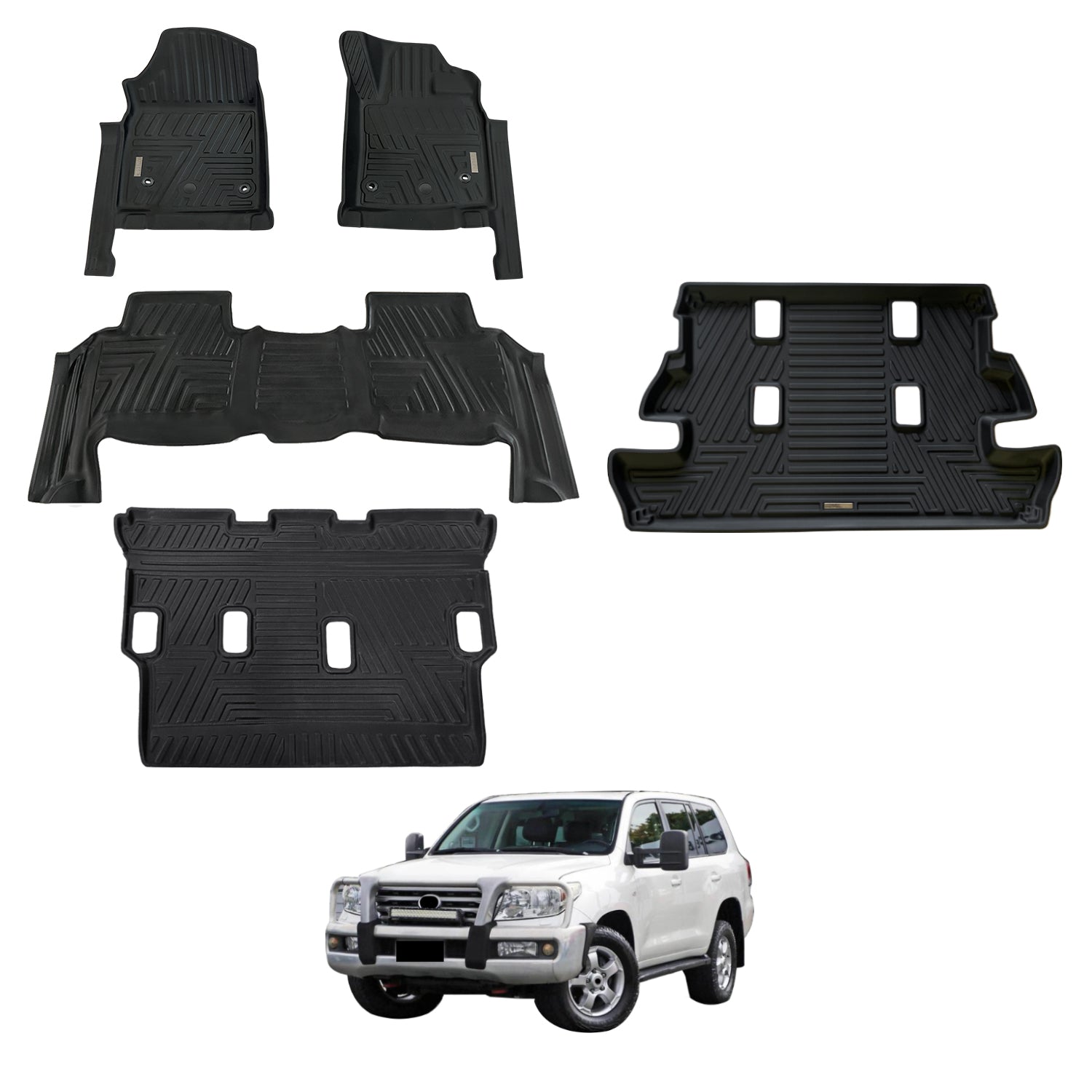 5D Moulded Car Floor Mats for Toyota Land Cruiser 200 Series 2007-2012