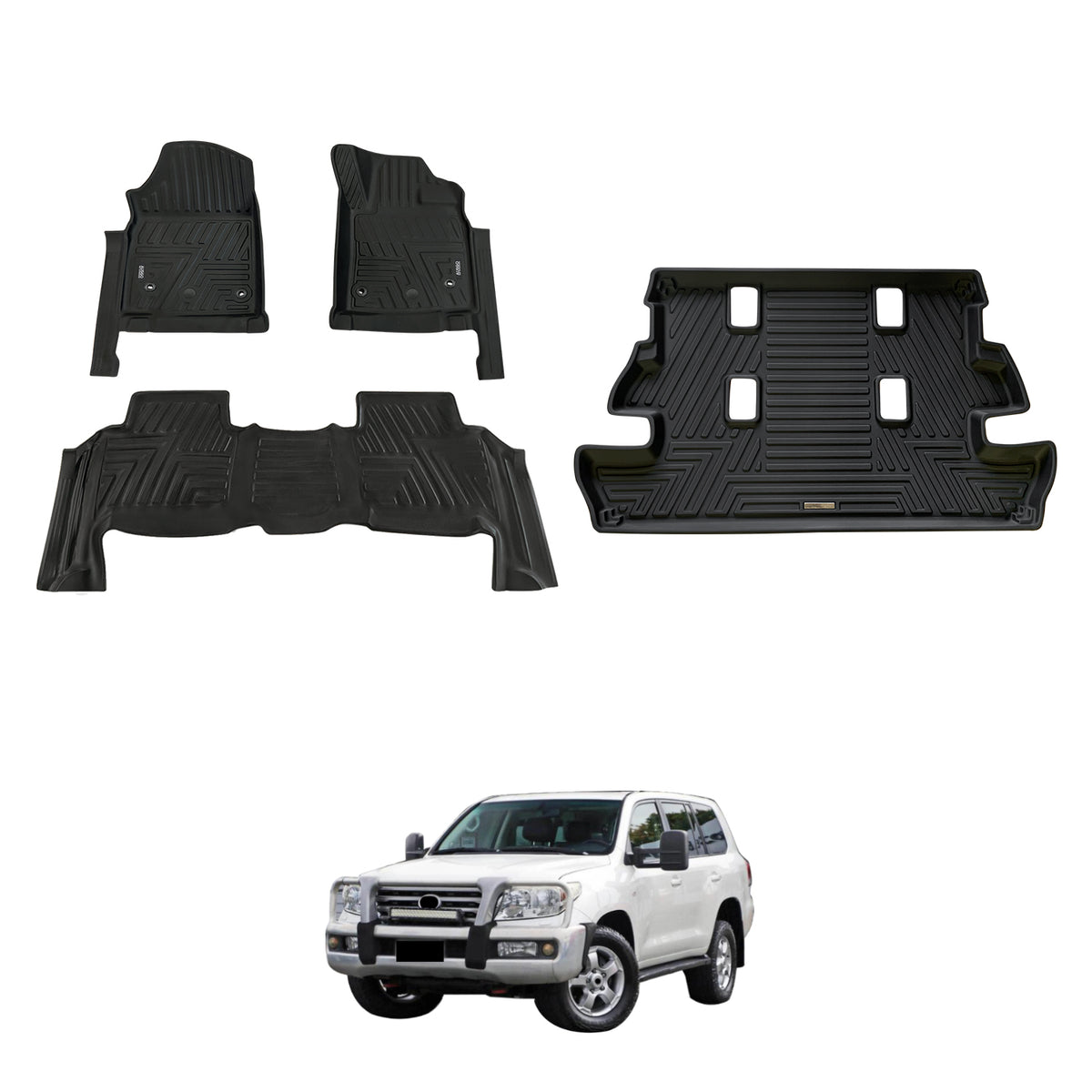 5D Moulded Car Floor Mats for Toyota LandCruiser 200 Series 2007-2012