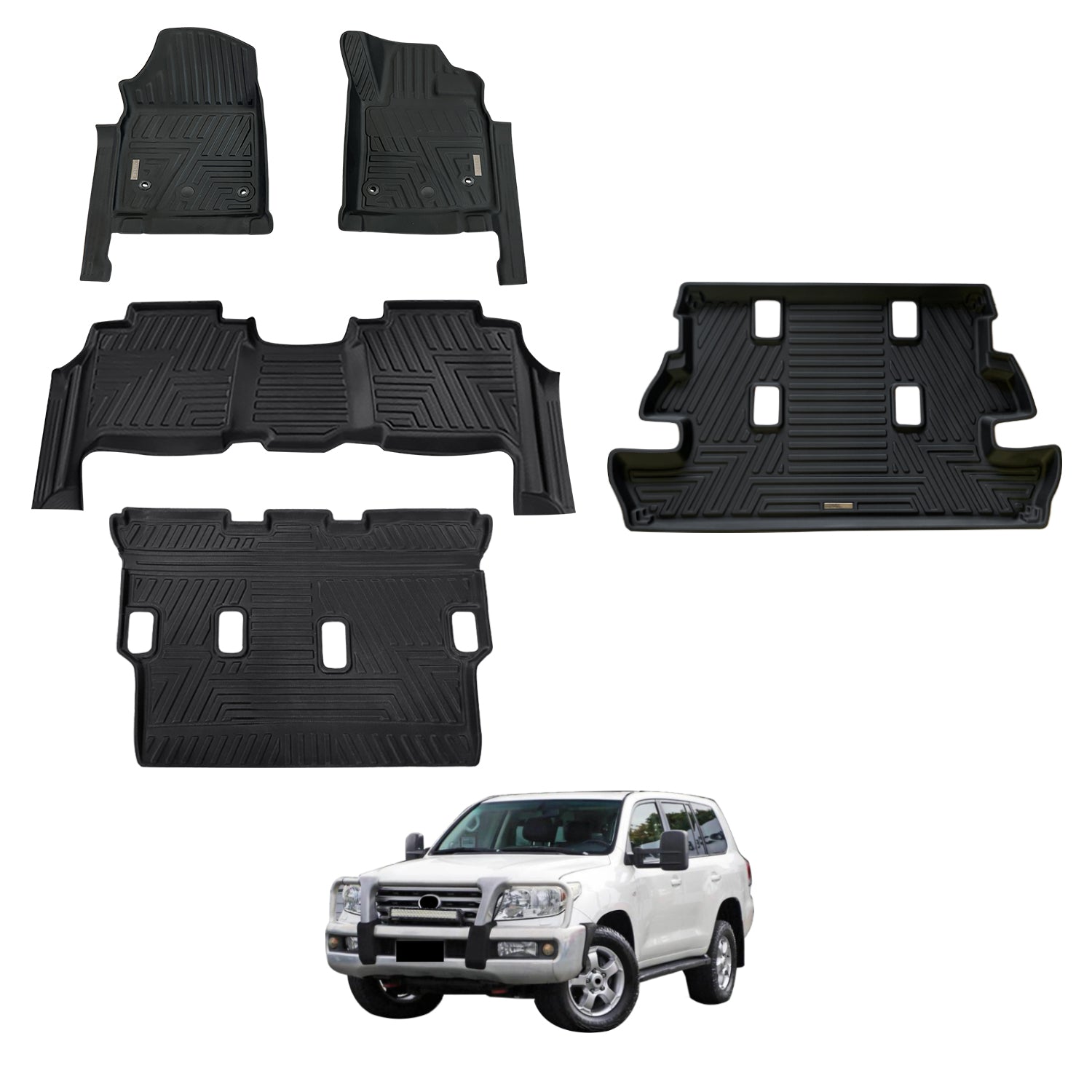 5D Moulded Car Floor Mats for Toyota Land Cruiser 200 Series 2007-2012