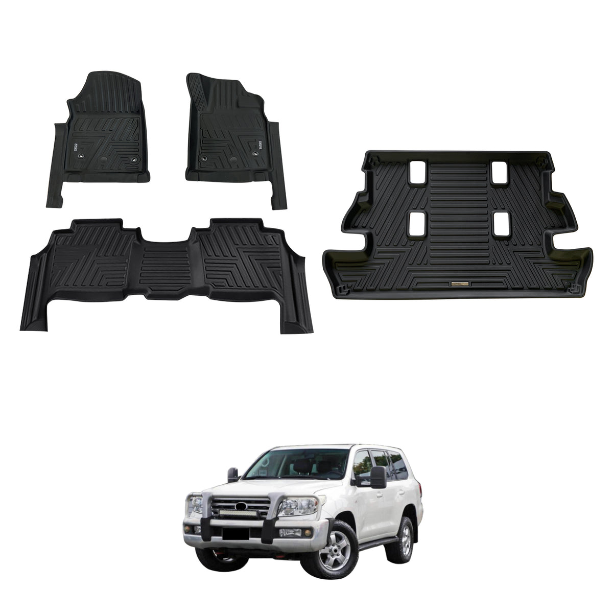 5D Moulded Car Floor Mats for Toyota LandCruiser 200 Series 2007-2012