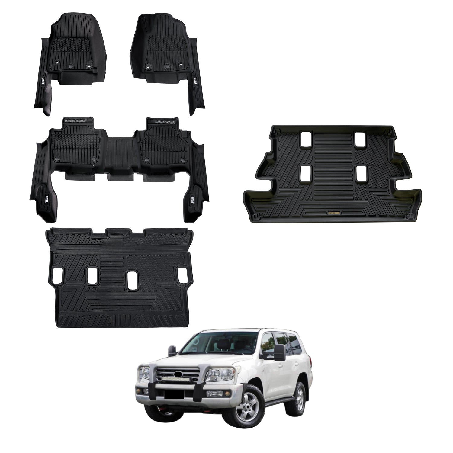 7D Injection Floor Mats for Toyota Land Cruiser 200 Series 2007-2012