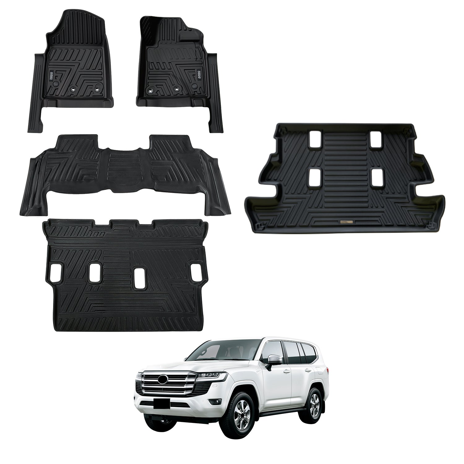 5D Moulded Car Floor Mats for Toyota Land Cruiser 200 Series 2012-2021