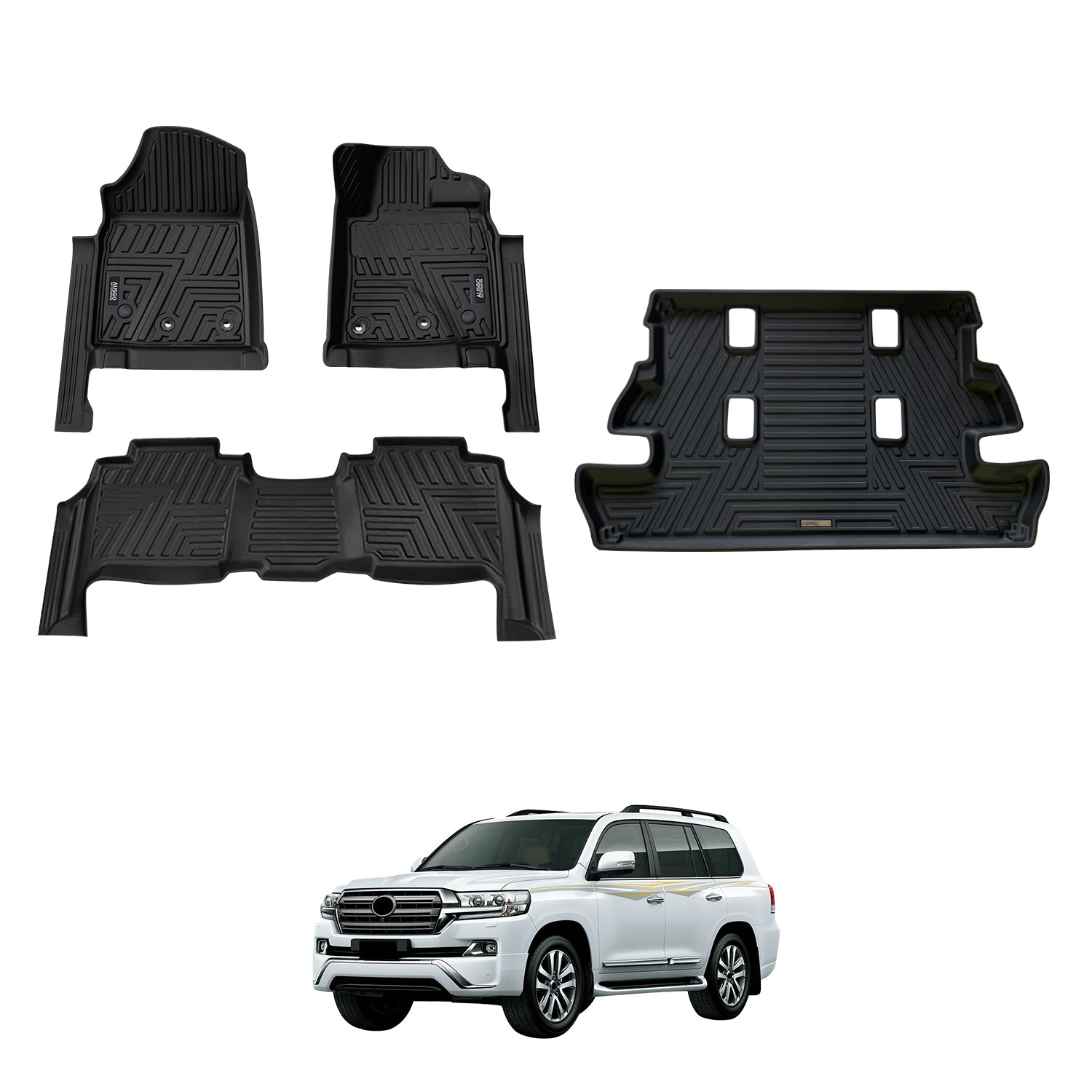 5D Moulded Car Floor Mats for Toyota Land Cruiser 200 Series 2012-2021
