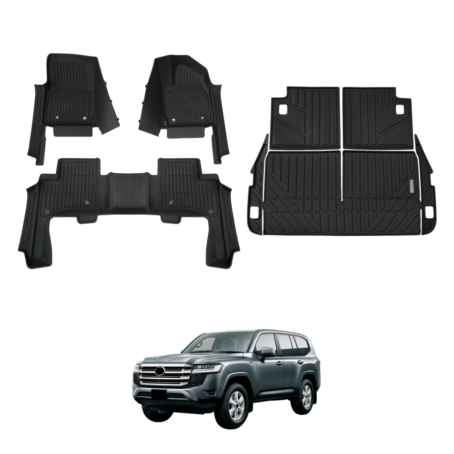 7D Injection Floor Mats for Toyota Land Cruiser 300 Series 2021-Onwards
