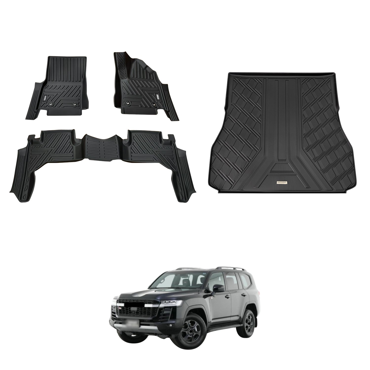 5D Car Floor Mats for Toyota Land Cruiser 300 Series 2021-Onwards
