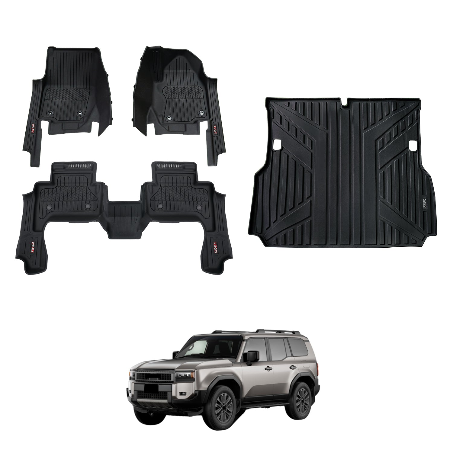 7D Injection Floor Mats for Toyota Land Cruiser Prado 250 Series LC250 2024-Onwards
