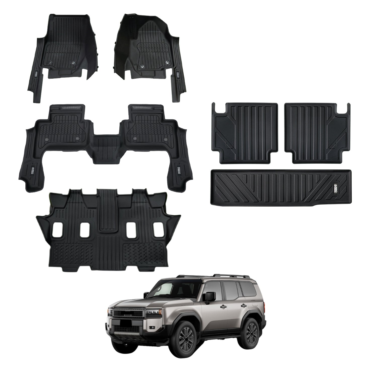 7D Injection Floor Mats for Toyota LandCruiser Prado 250 Series 2024-Onwards