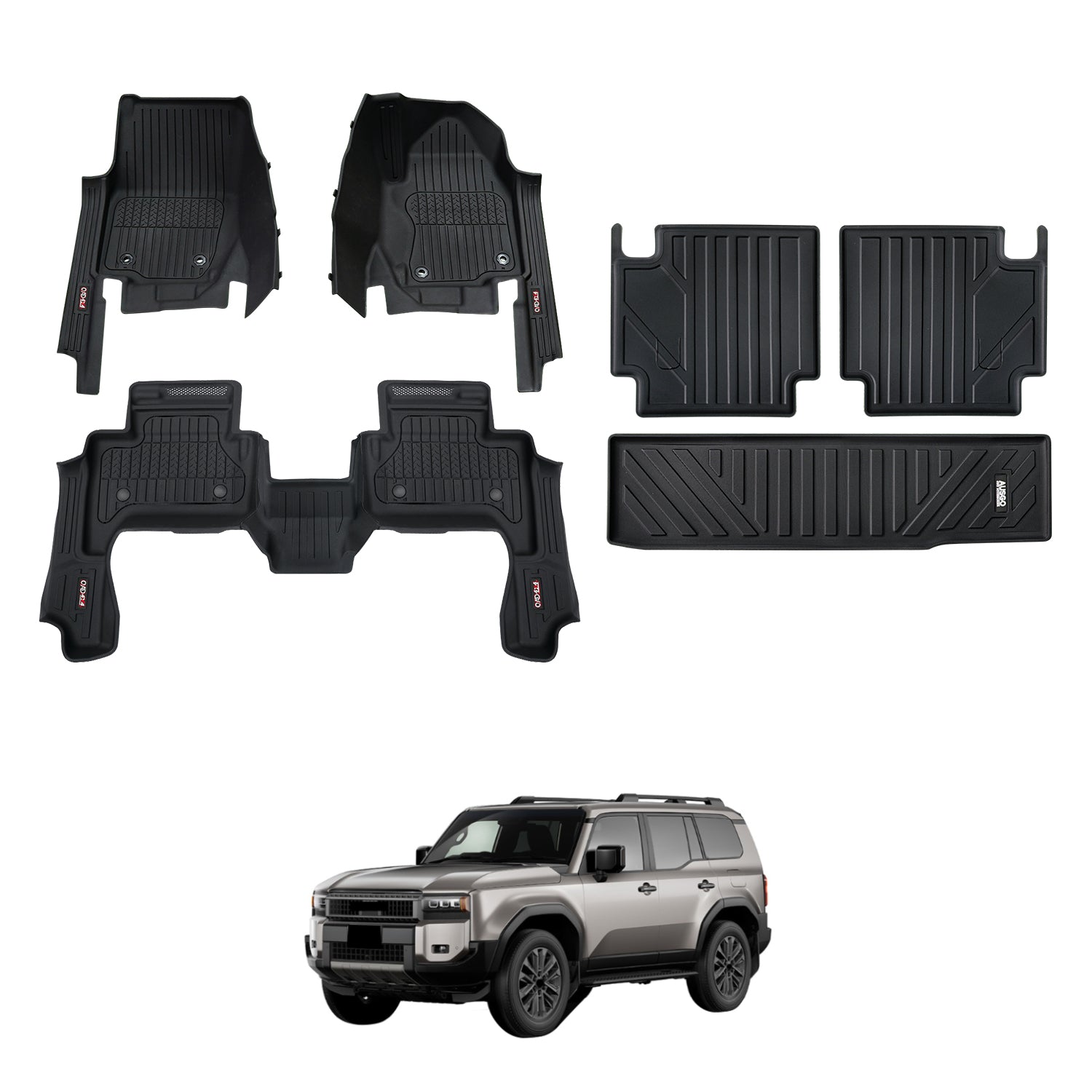 7D Injection Floor Mats for Toyota Land Cruiser Prado 250 Series LC250 2024-Onwards