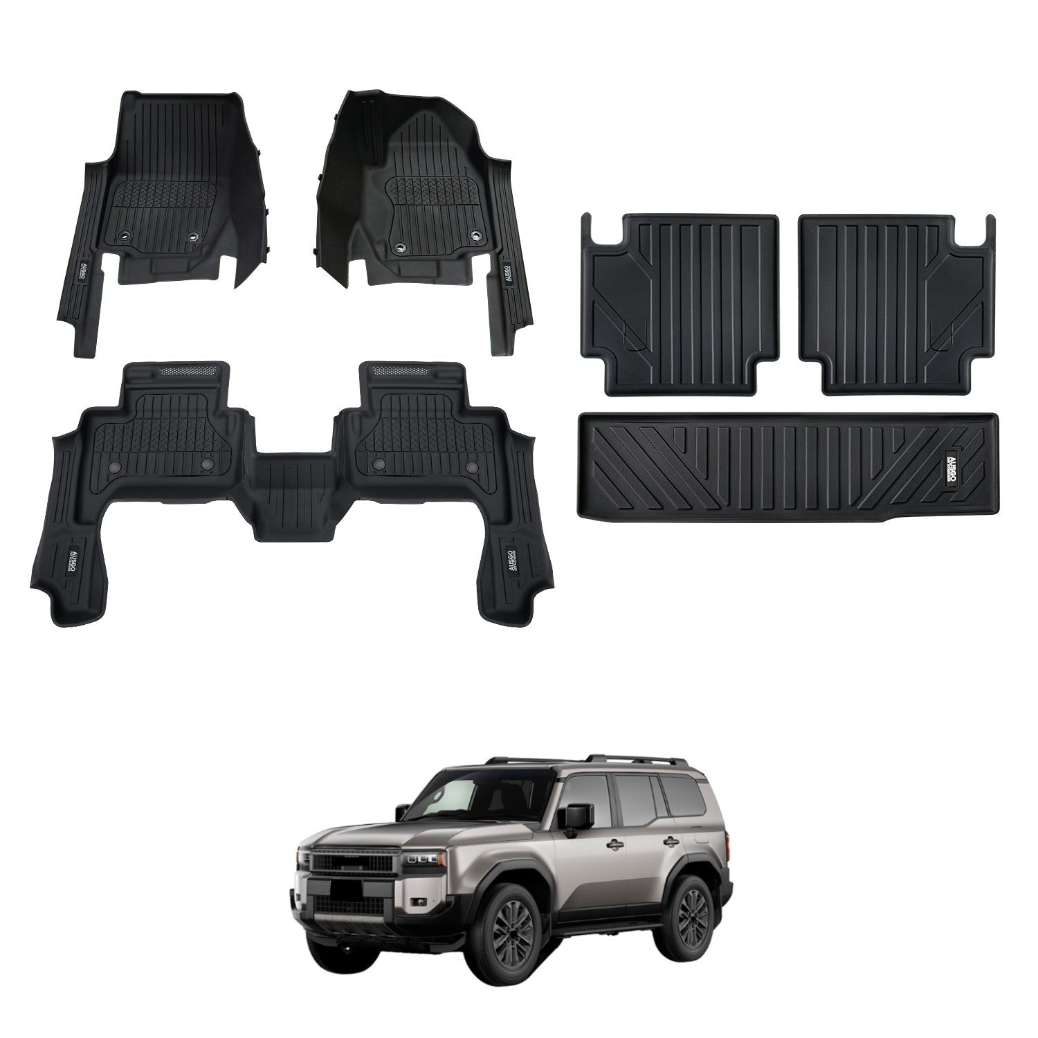 7D Injection Floor Mats for Toyota LandCruiser Prado 250 Series 2024-Onwards