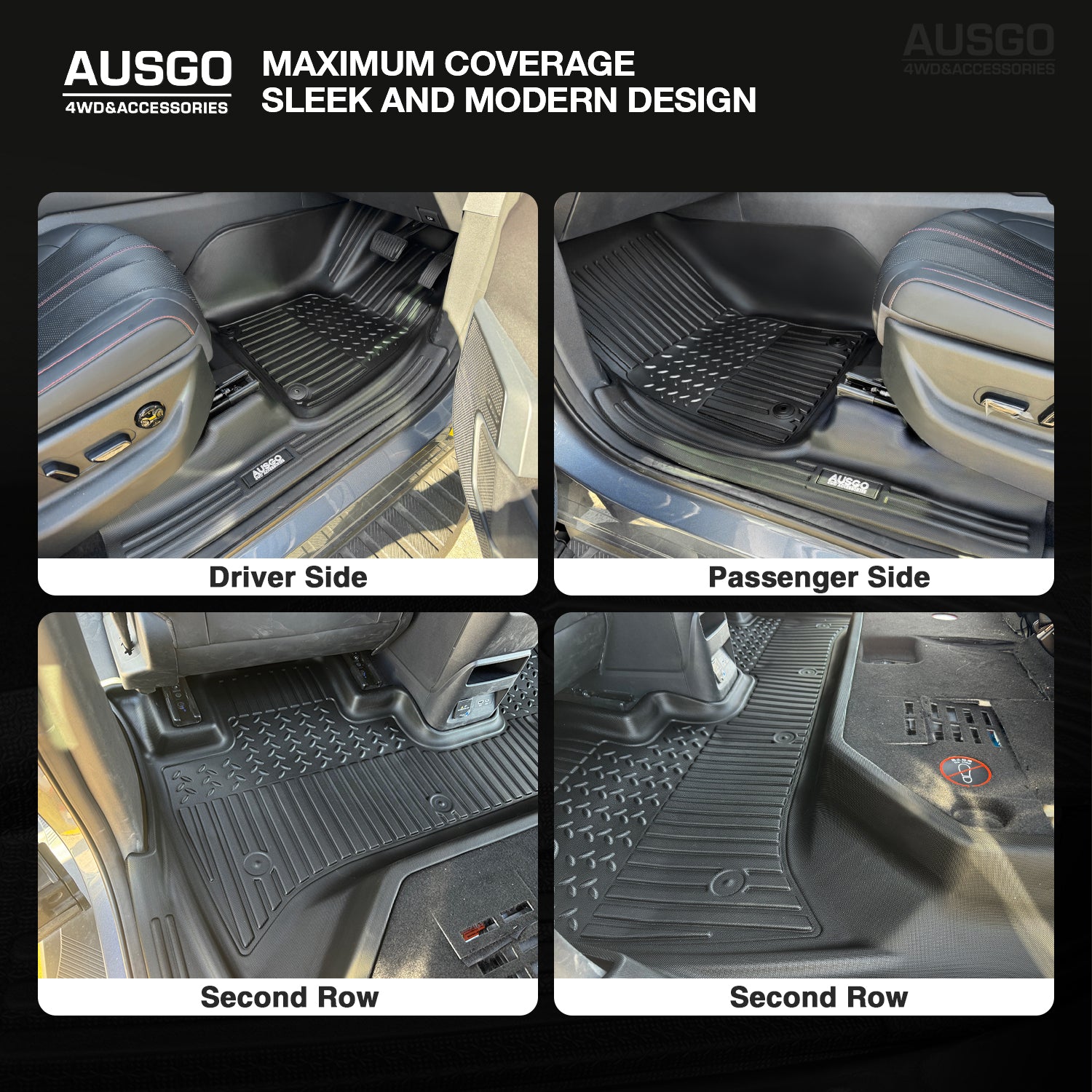 PRE-ORDER 7D Floor Mats + Black Door Sill Protector for BYD Shark 6 2025-Onwards