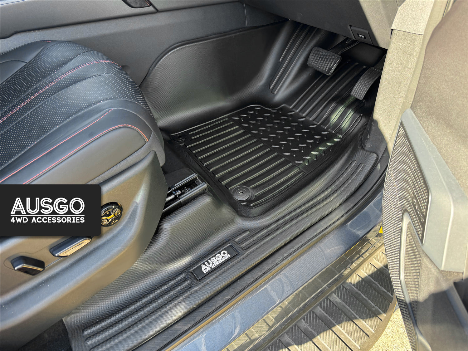 PRE-ORDER 7D Floor Mats + Black Door Sill Protector for BYD Shark 6 2025-Onwards