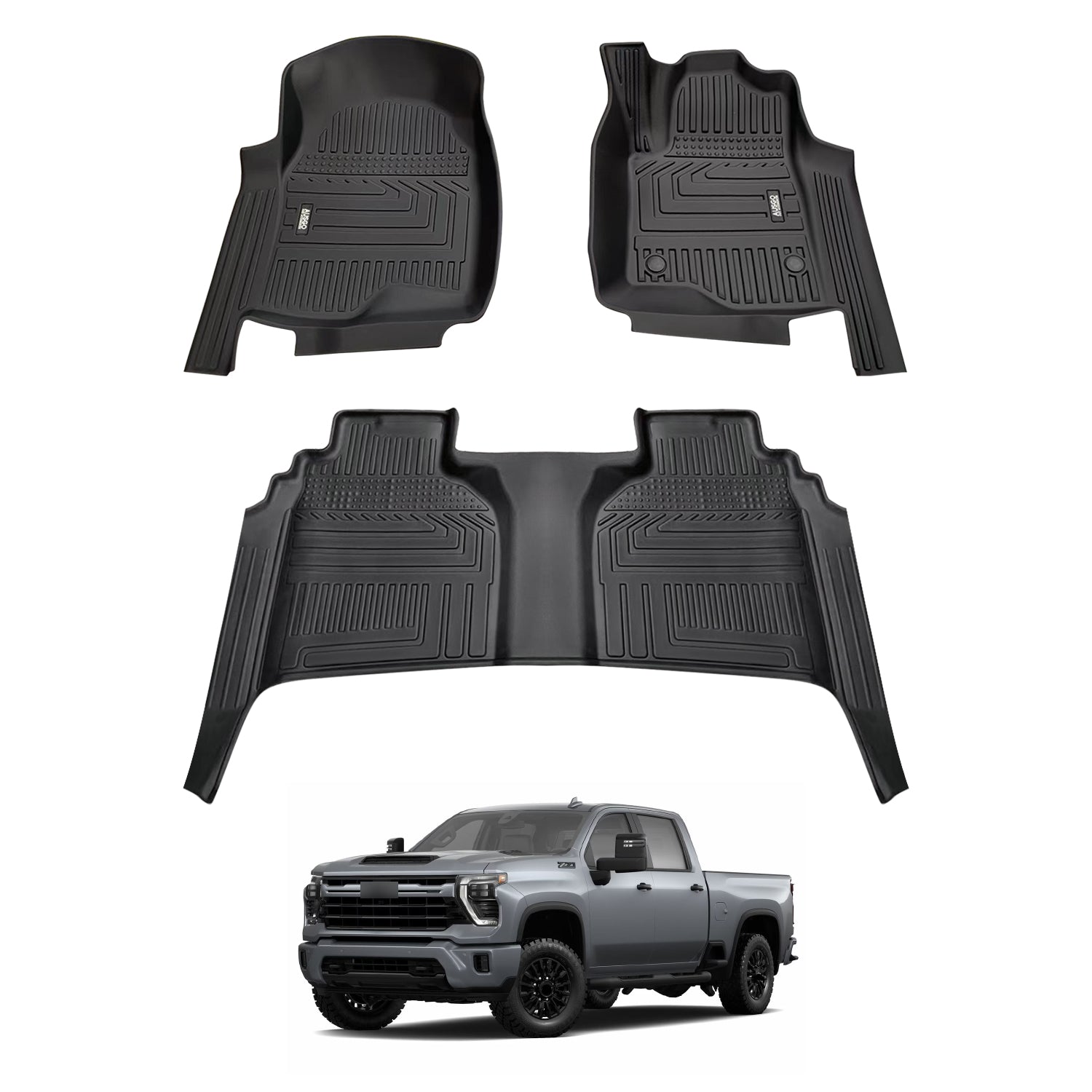 5D Car Floor Mats for Chevrolet Silverado HD T1 Series 2021-Onwards