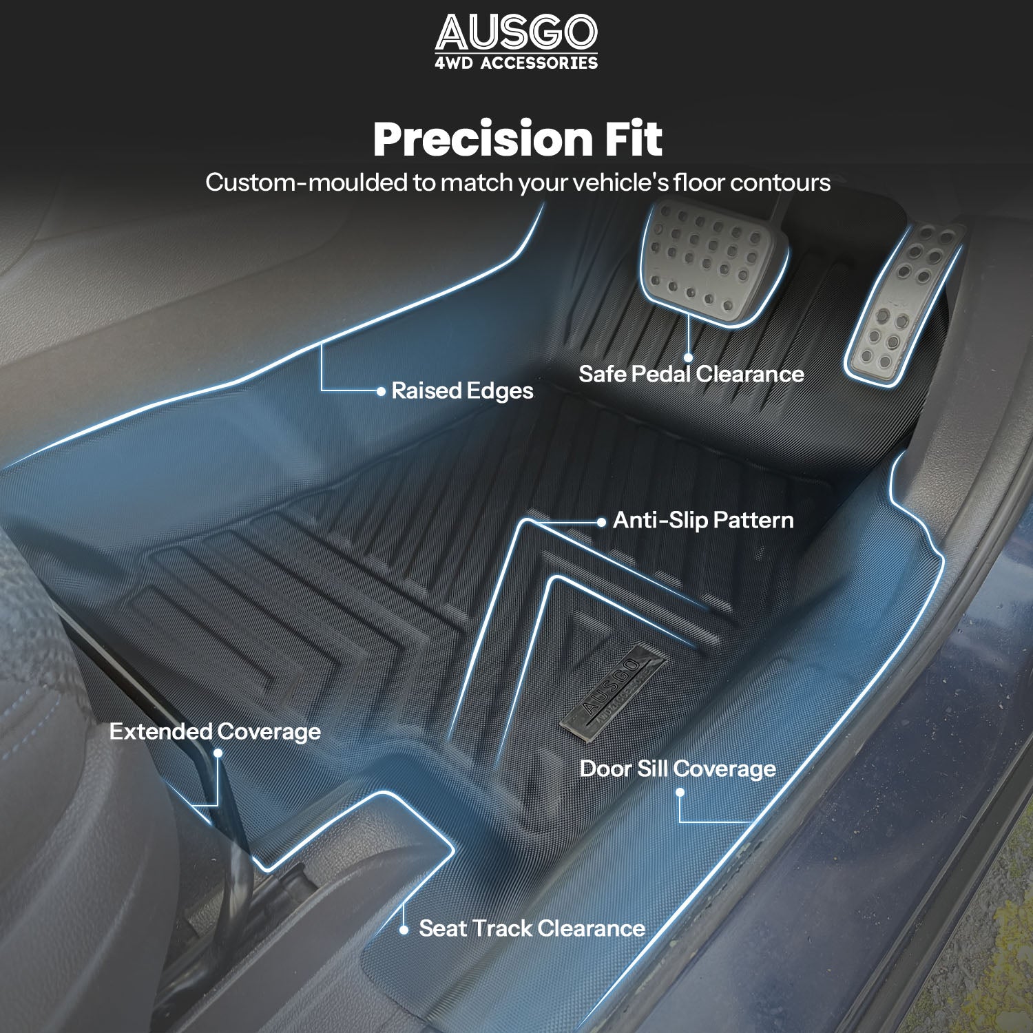 5D Car Floor Mats + Cargo Mat for Ford Falcon FG ecoLPi Series 2008-2014