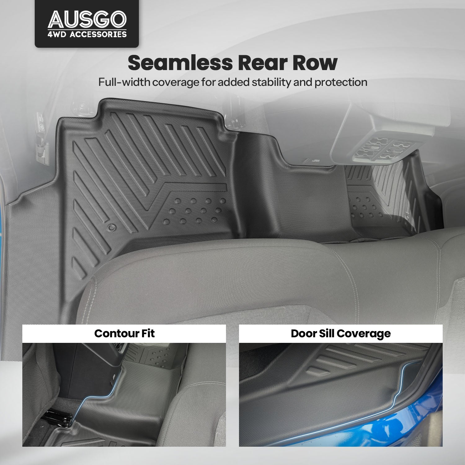 5D Car Floor Mats for Ford Ranger Dual Cab 2022-Onwards