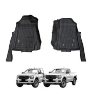 7D Injection Floor Mats for Ford Ranger Single / Extra Cab Next-Gen 2022-Onwards