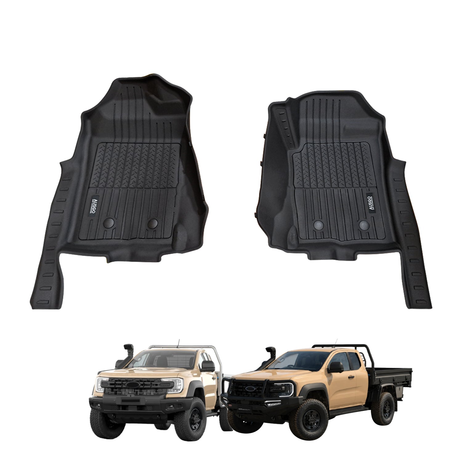 7D Injection Floor Mats for Ford Ranger Super Duty Single / Extra Cab 2026-Onwards