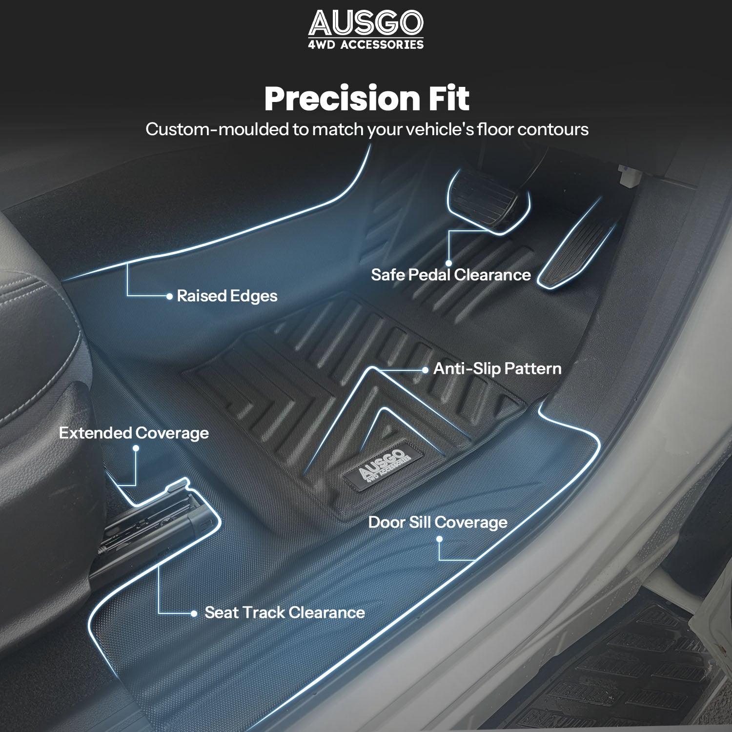5D Car Floor Mats for GWM Cannon Single Cab 2025-Onwards