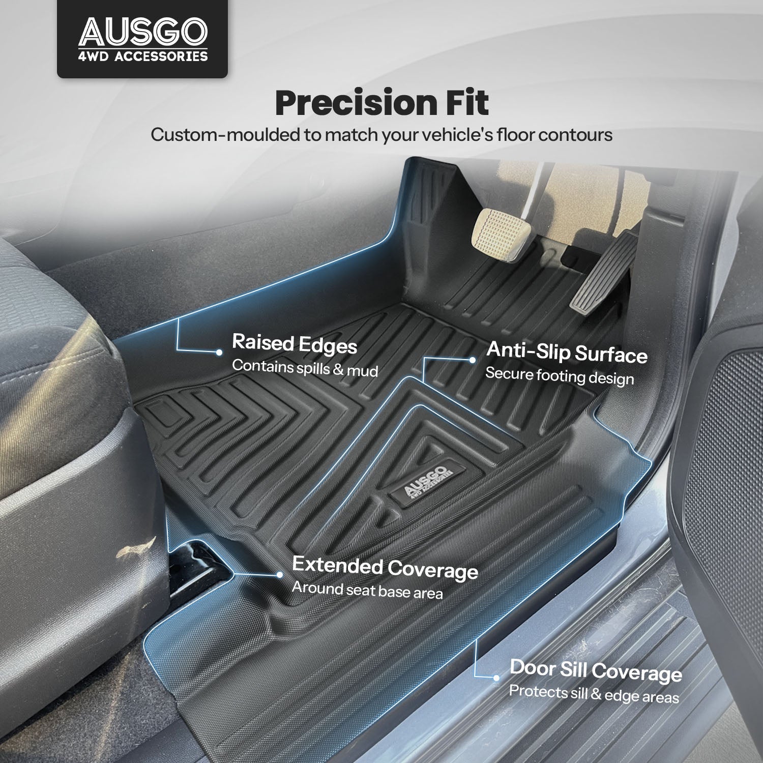 5D Car Floor Mats for Holden Colorado Dual Cab 2012-2020