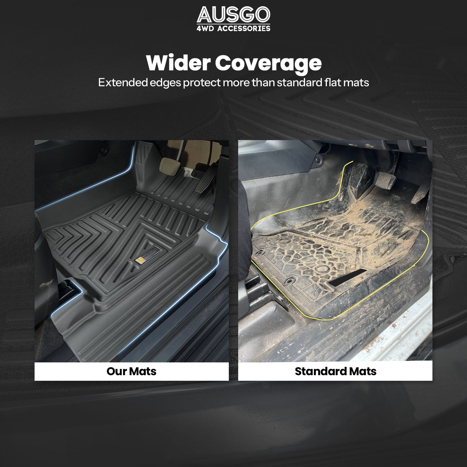 5D Car Floor Mats for ISUZU D-MAX DMAX Dual Cab 2012-2020